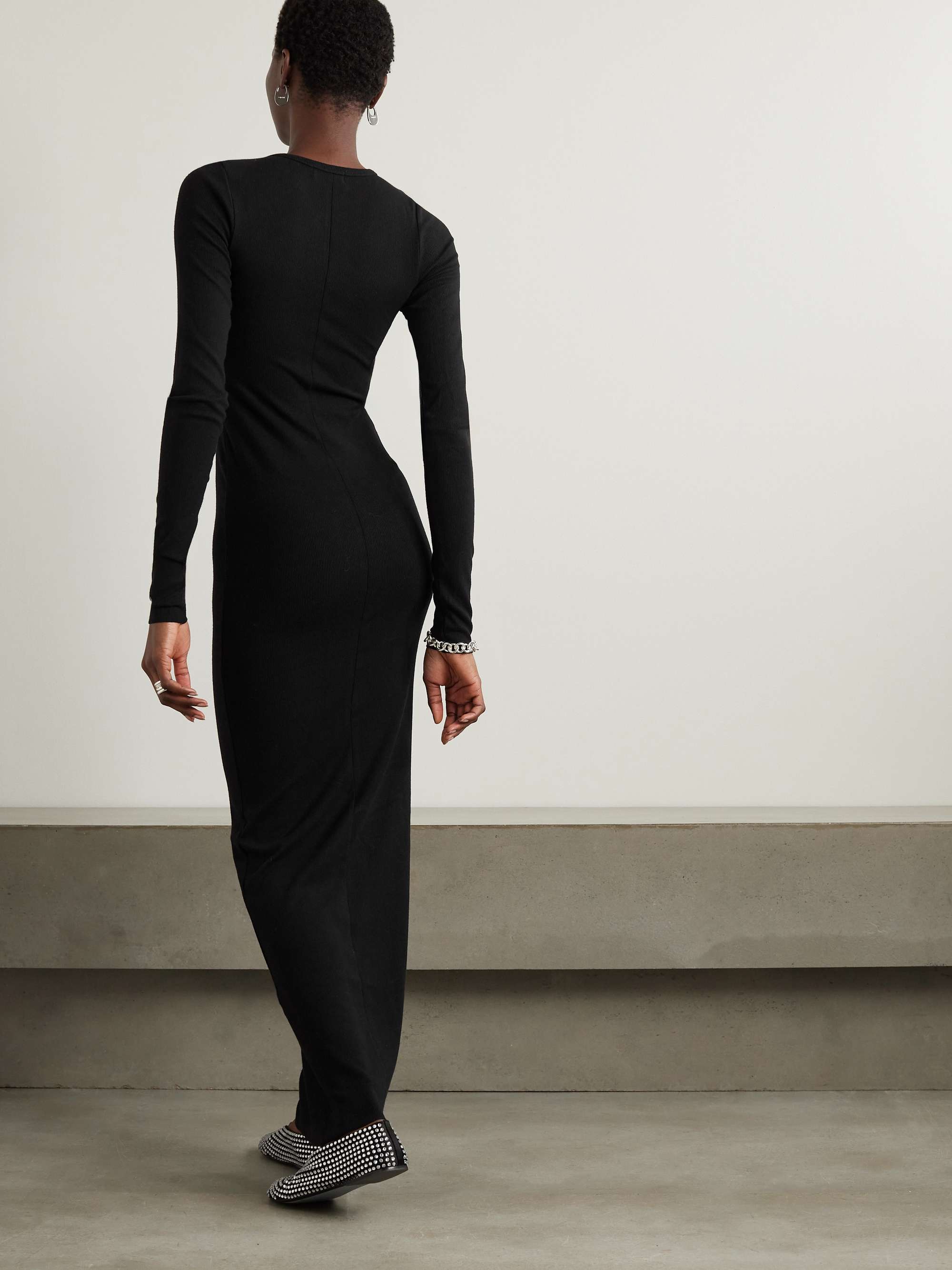 Ribbed stretch-jersey maxi dress view