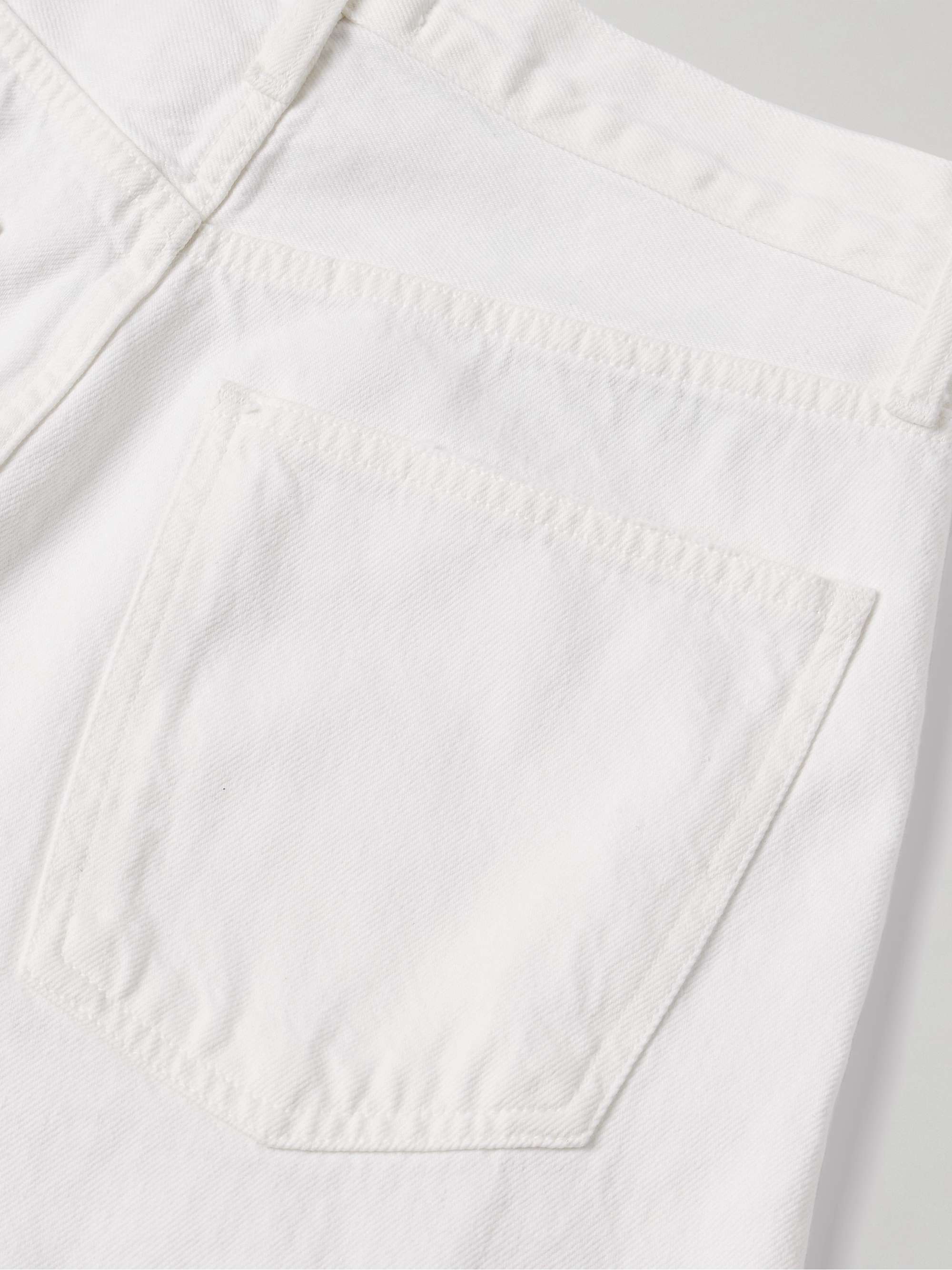 Luna frayed high-rise barrel-leg jeans view