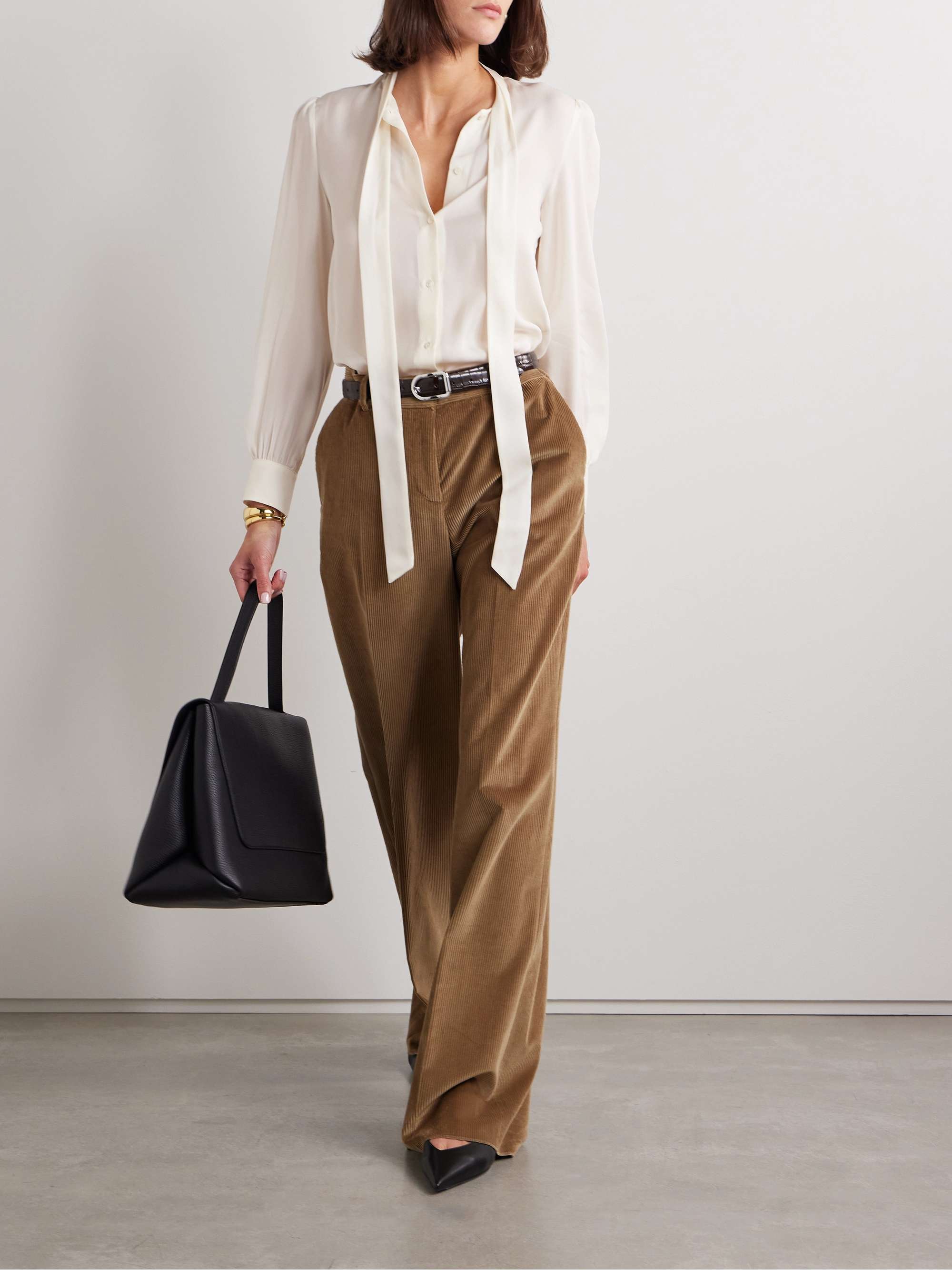 Carina pussy-bow silk-chiffon blouse view