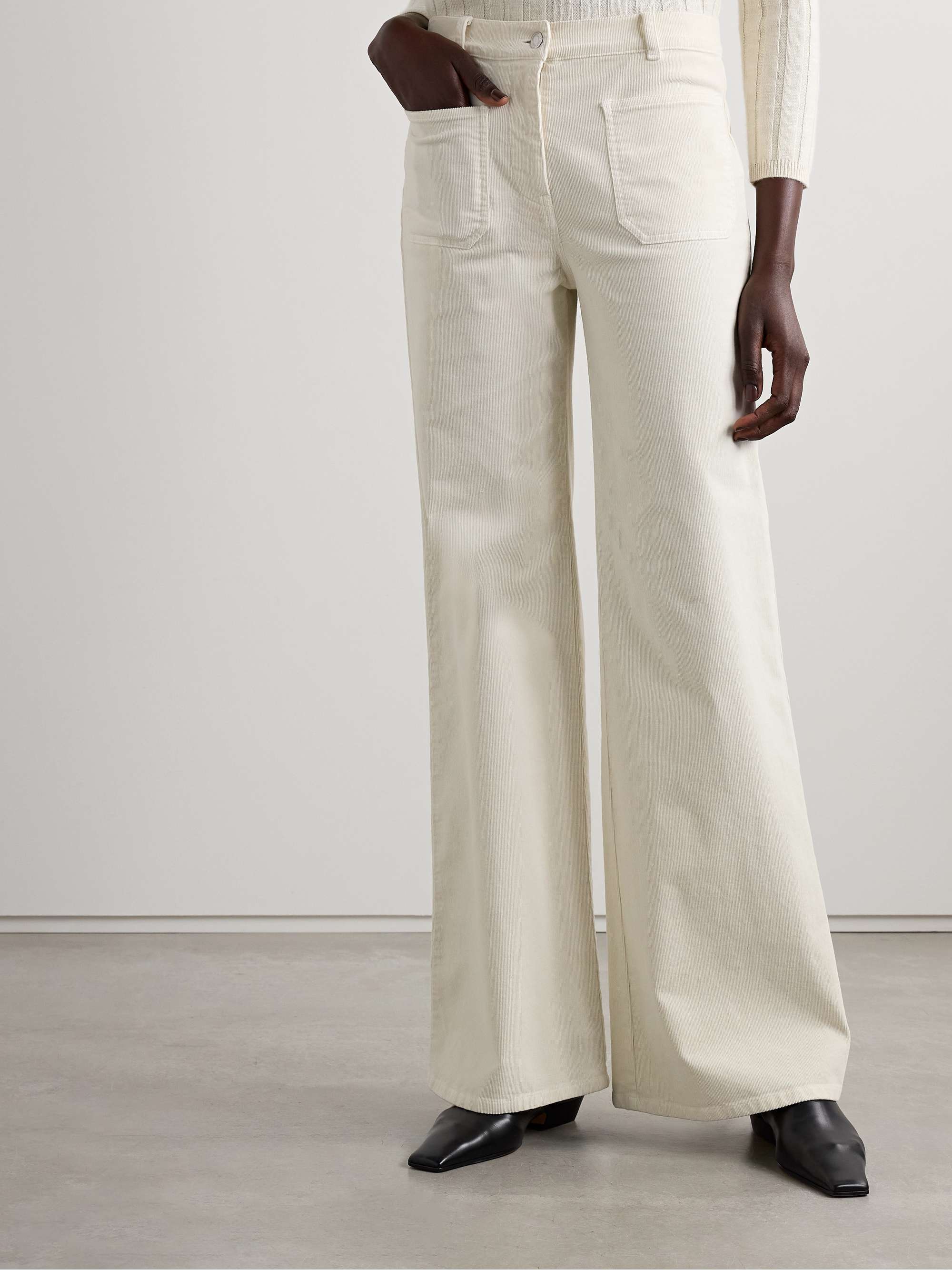 Florence cotton-blend corduroy flared pants view
