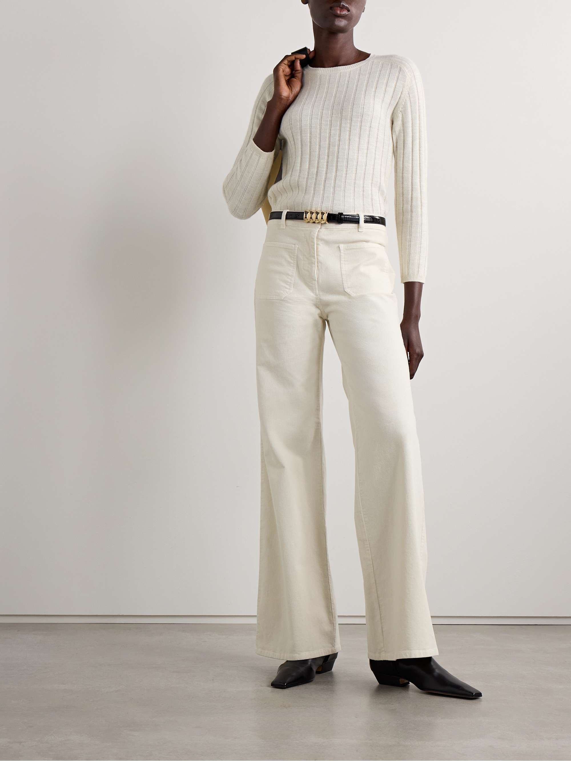 Florence cotton-blend corduroy flared pants view