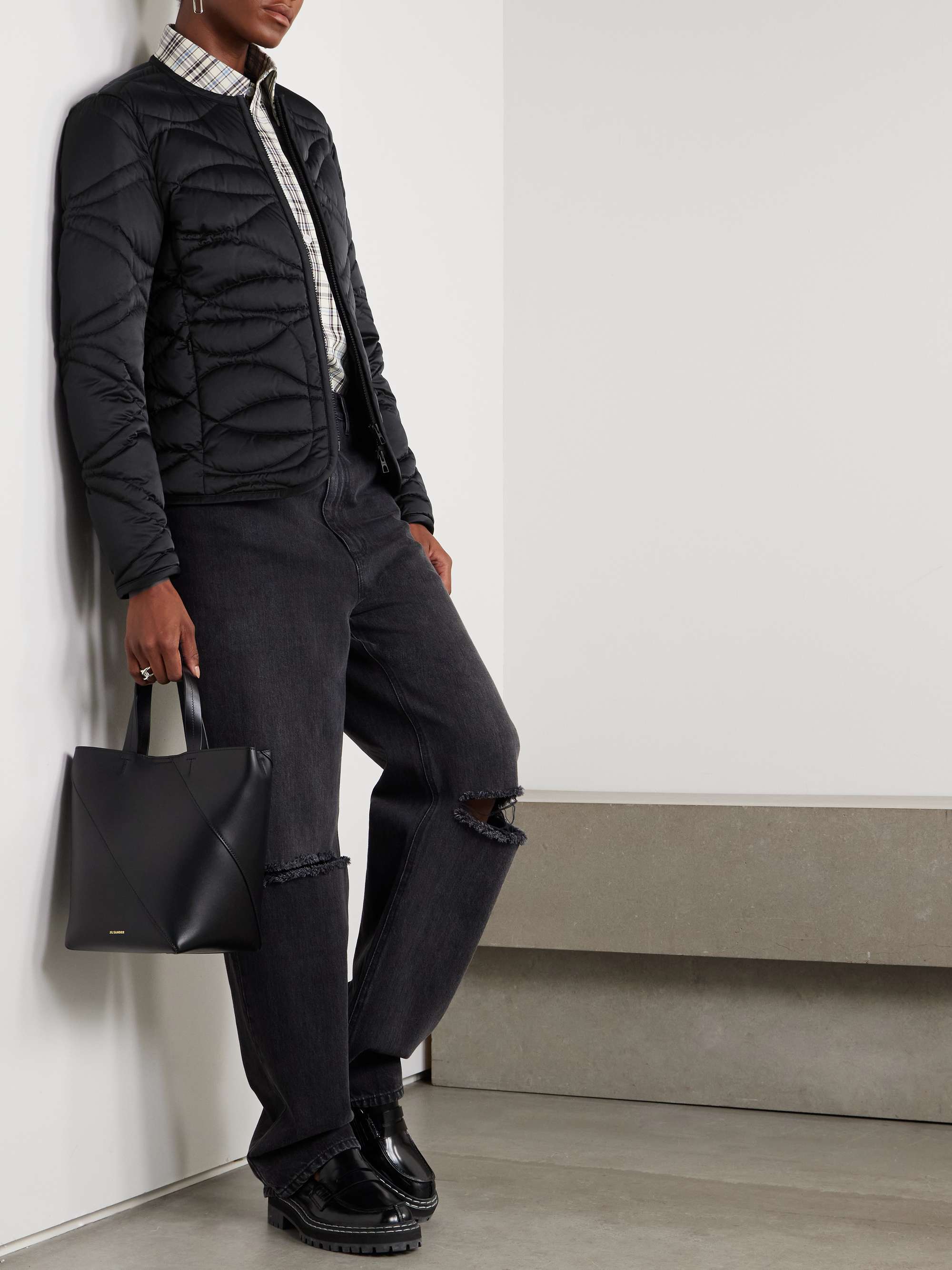 Pyrope appliquéd quilted shell down jacket view