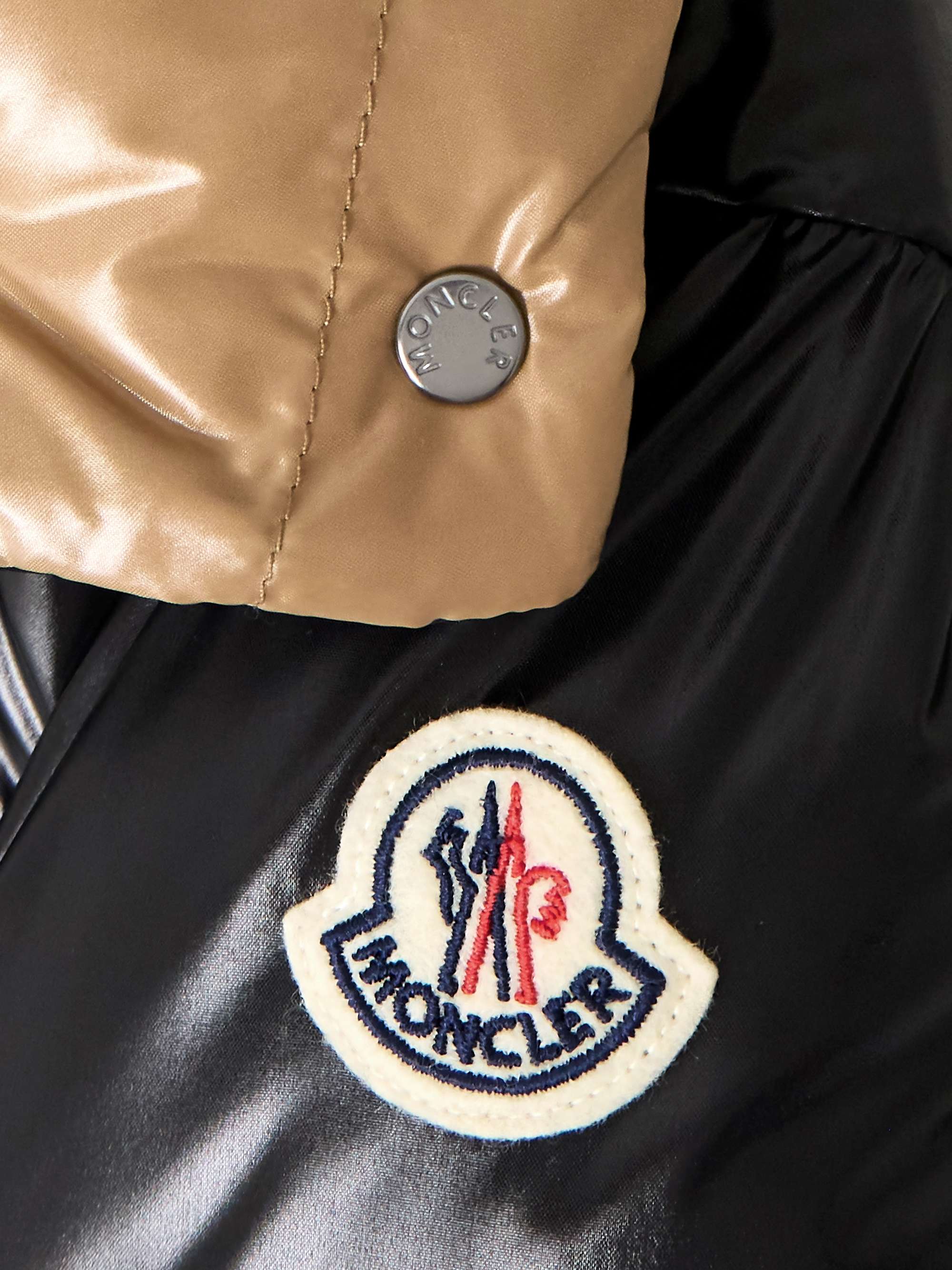 Parana logo-appliquéd quilted shell hooded down jacket view