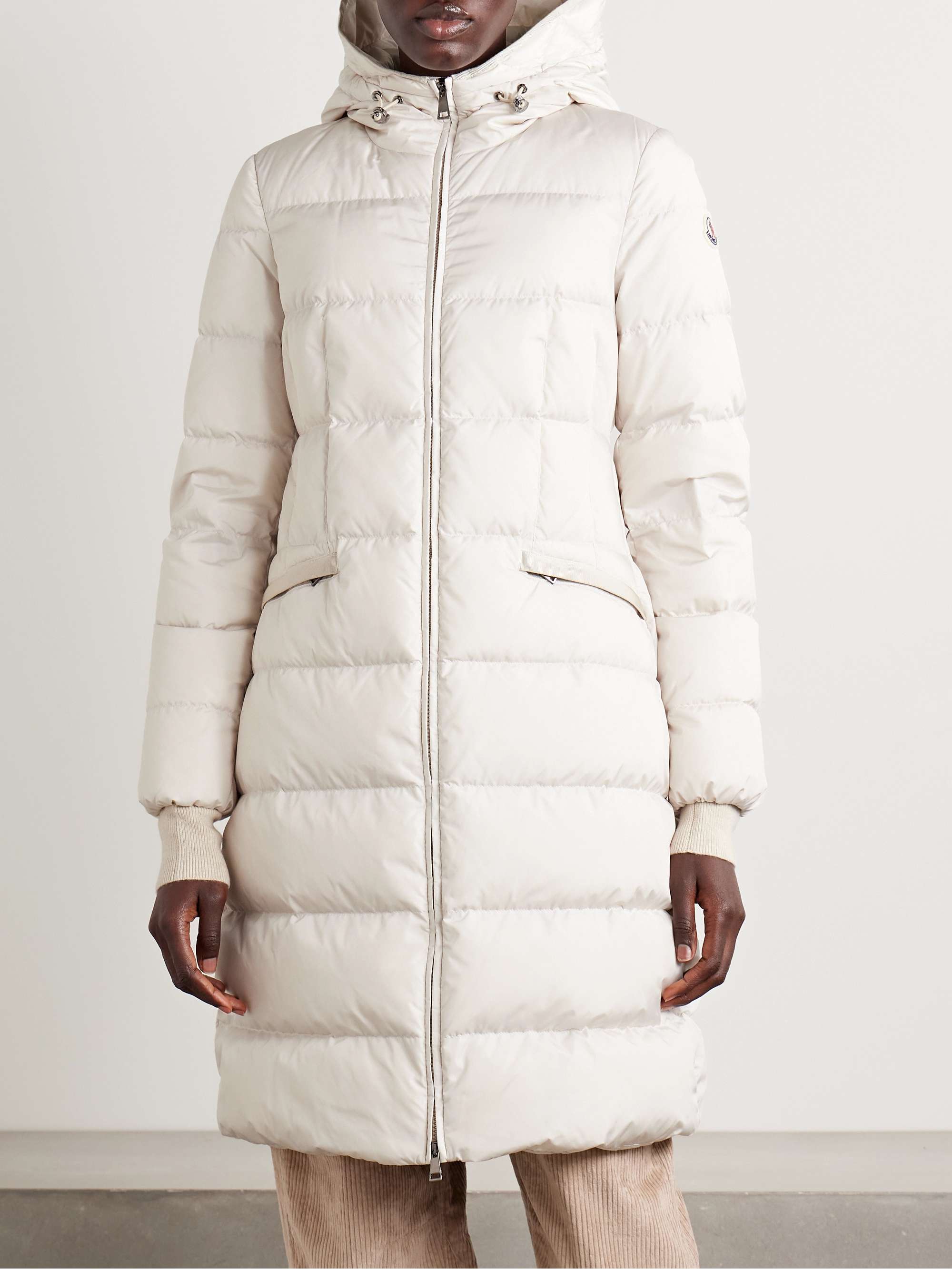 Avocette hooded quilted grosgrain-trimmed shell down coat view