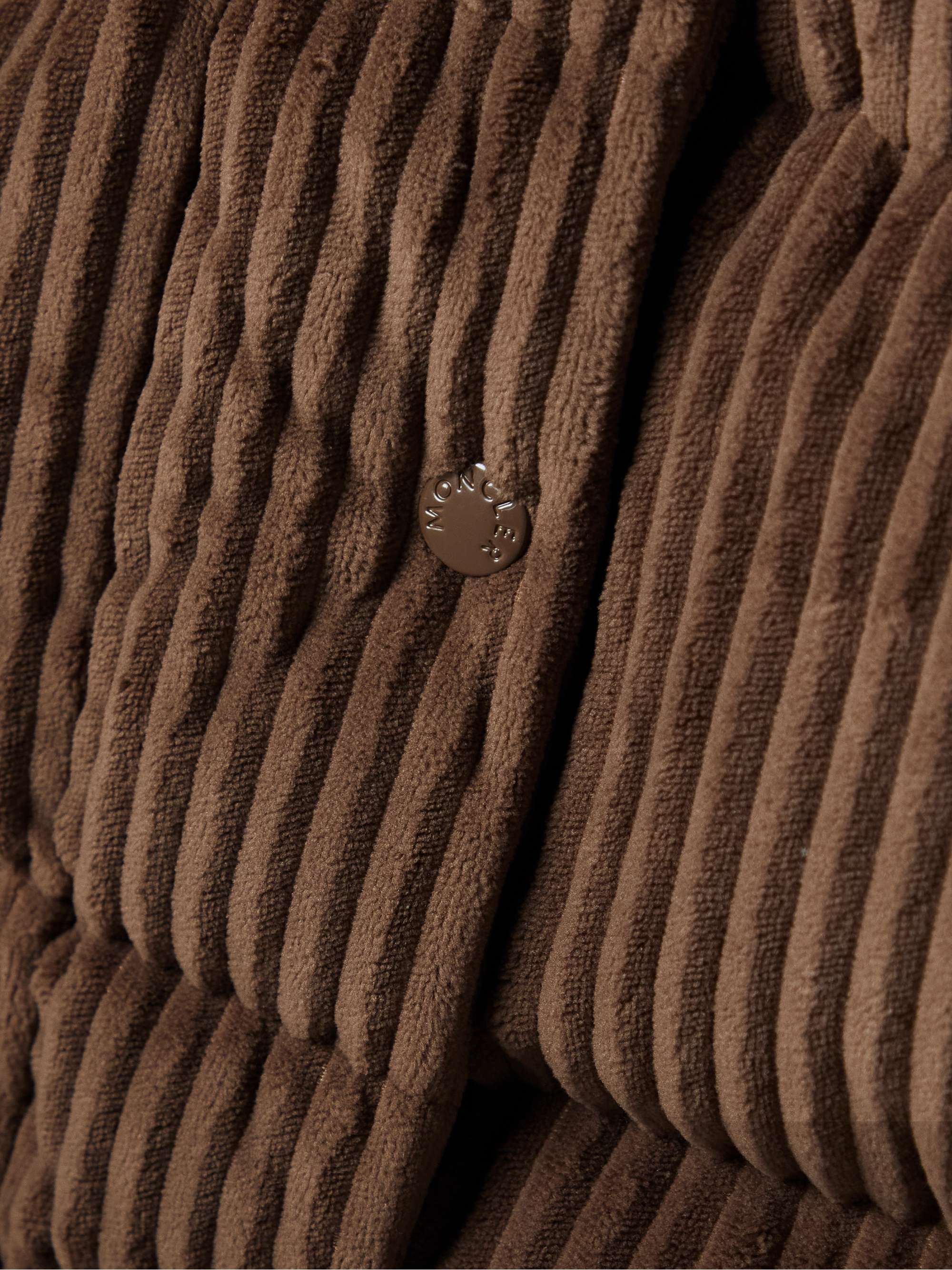 Daos hooded padded quilted corduroy down jacket view