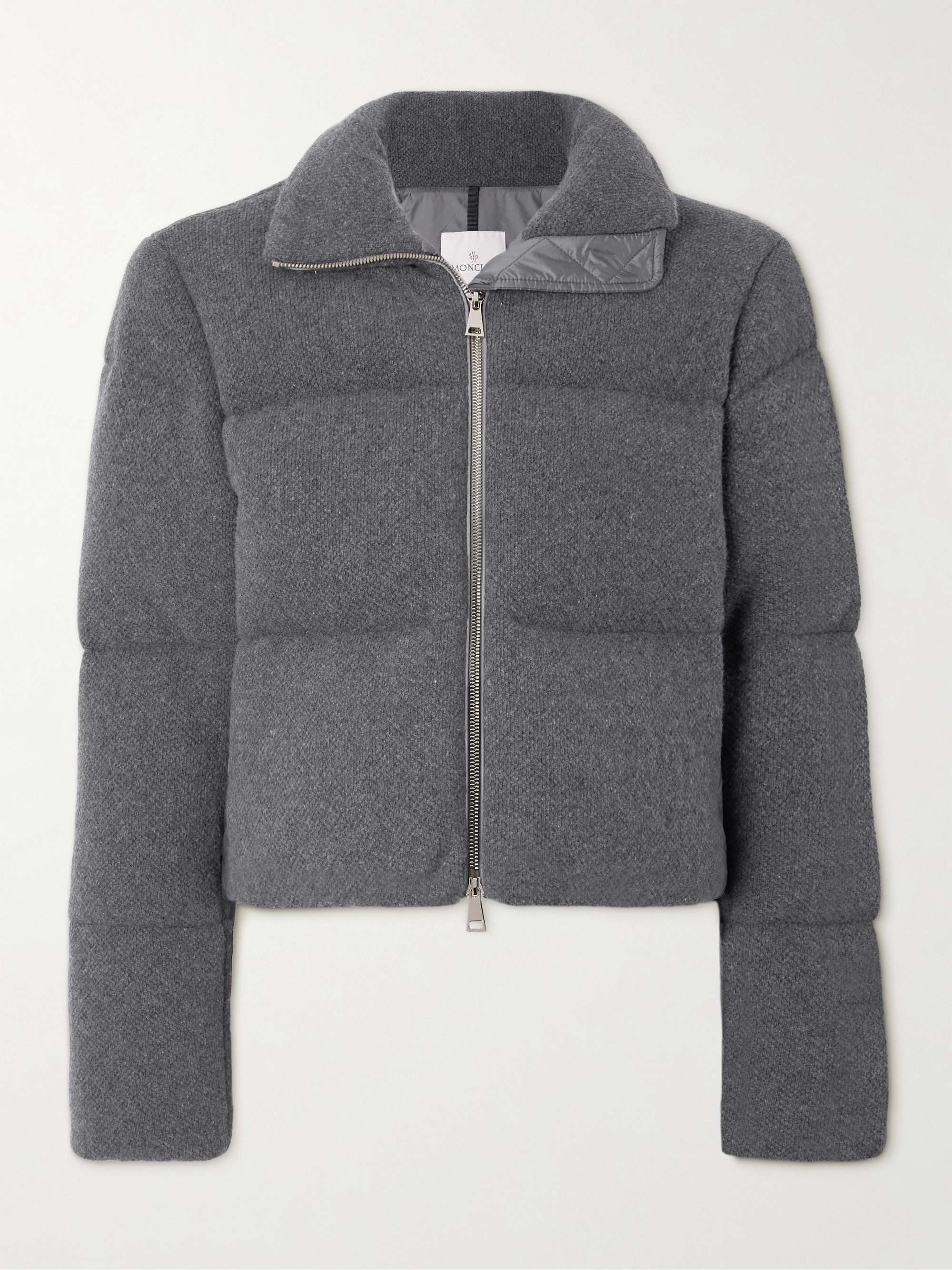 Breze appliquéd quilted flannel down jacket view