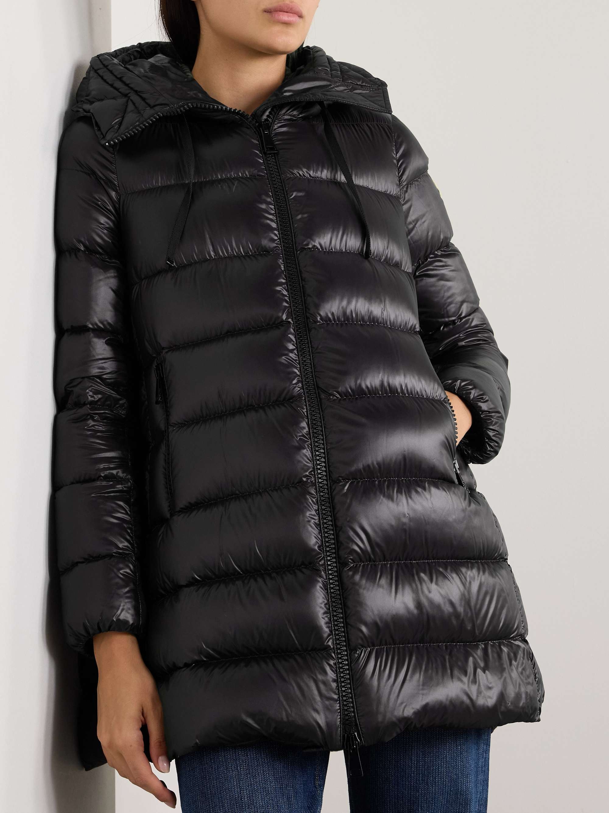 Suyen appliquéd quilted shell down hooded parka view