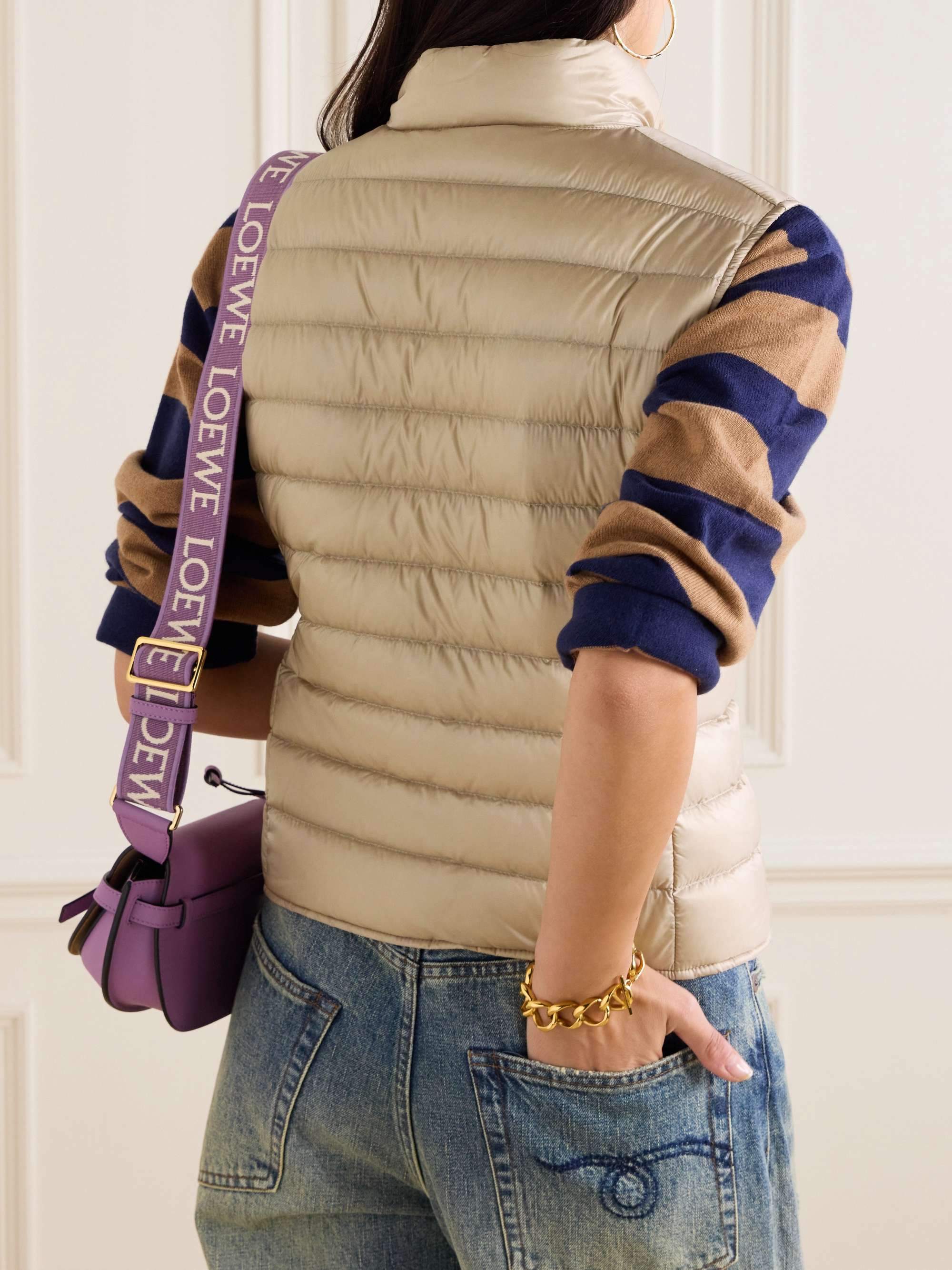 Liane quilted appliquéd shell down vest view