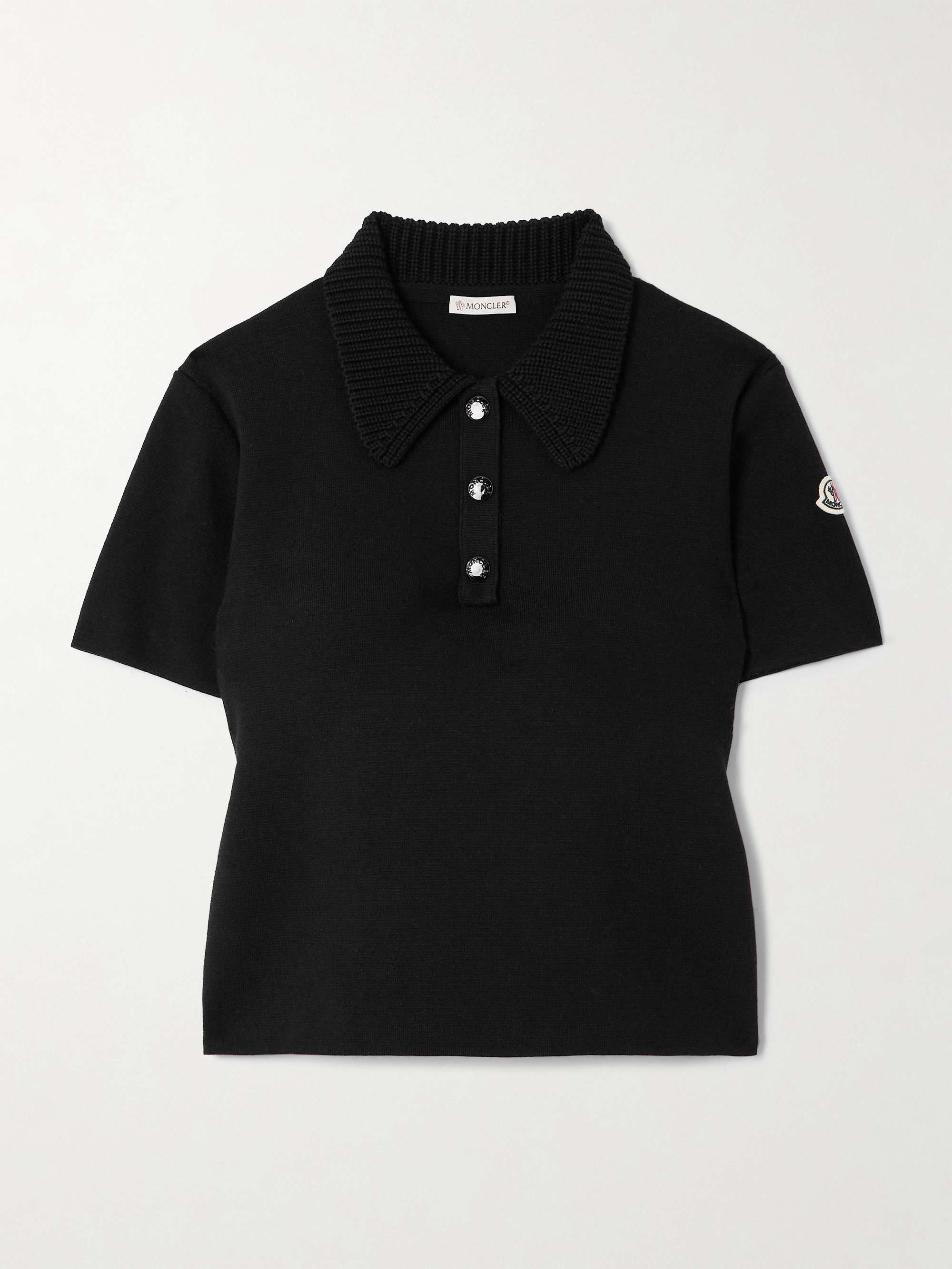 Appliquéd cotton polo shirt view