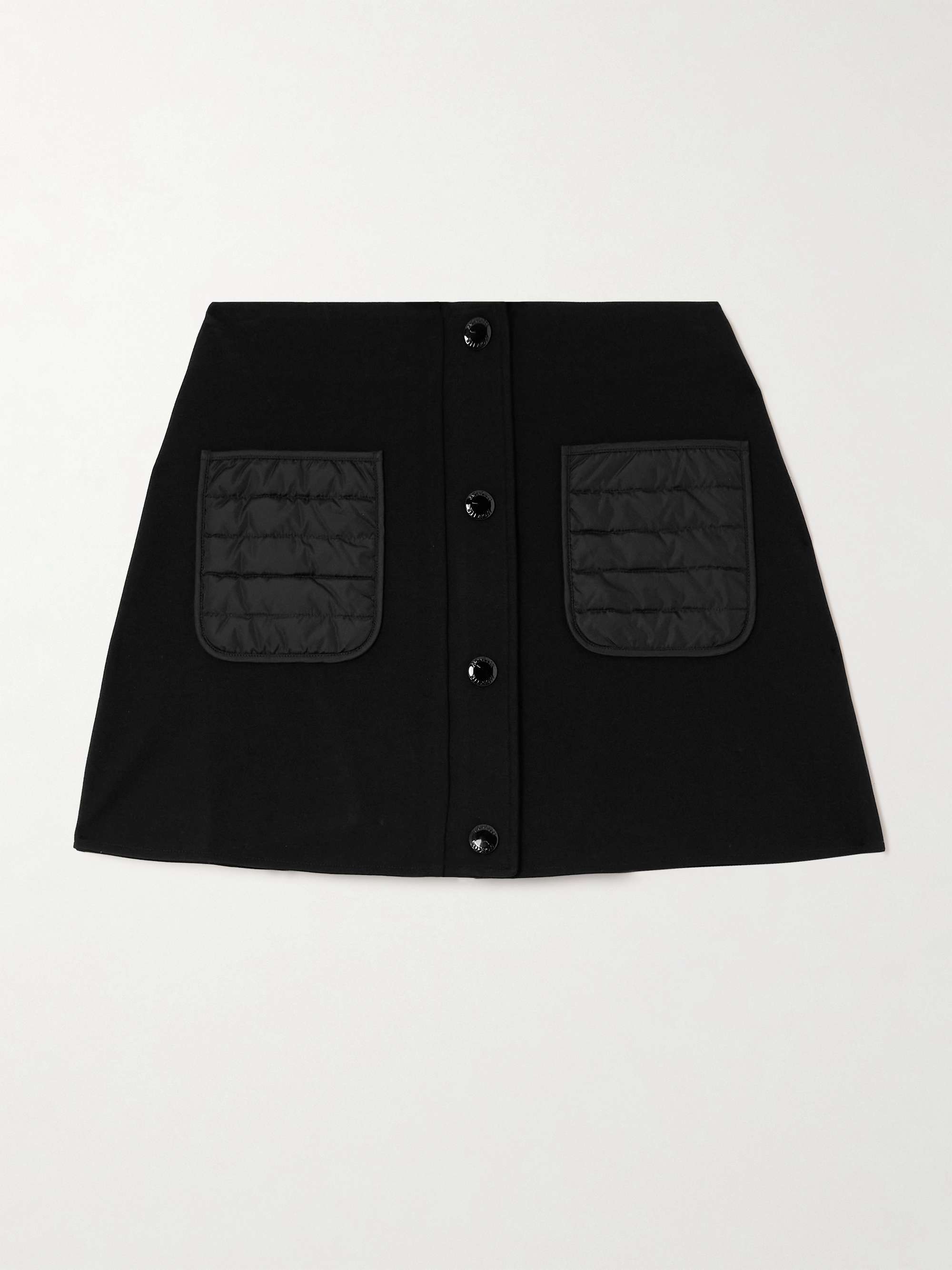 Shell-trimmed crepe mini skirt view
