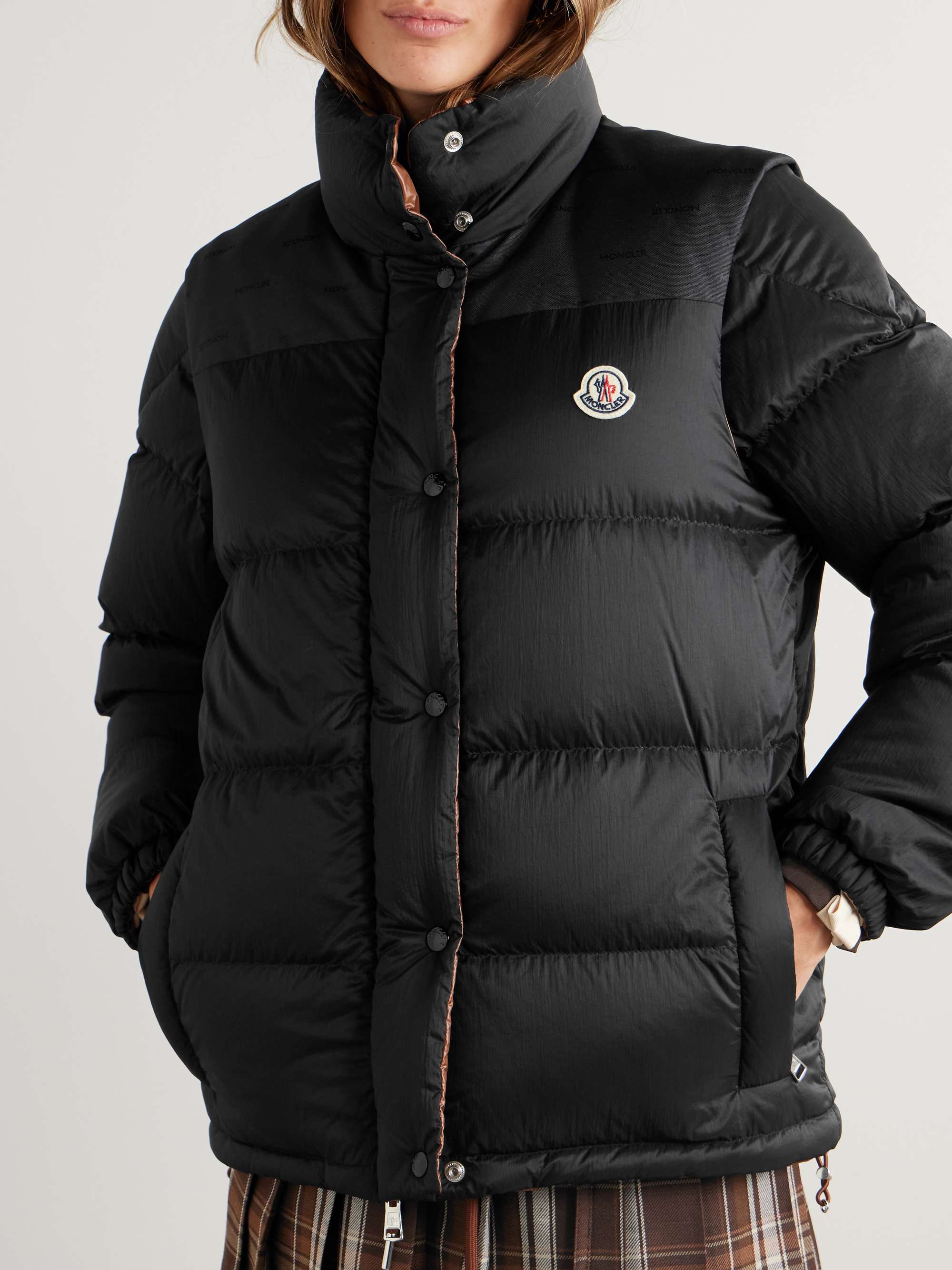 Verone reversible jacquard-trimmed quilted shell down jacket view