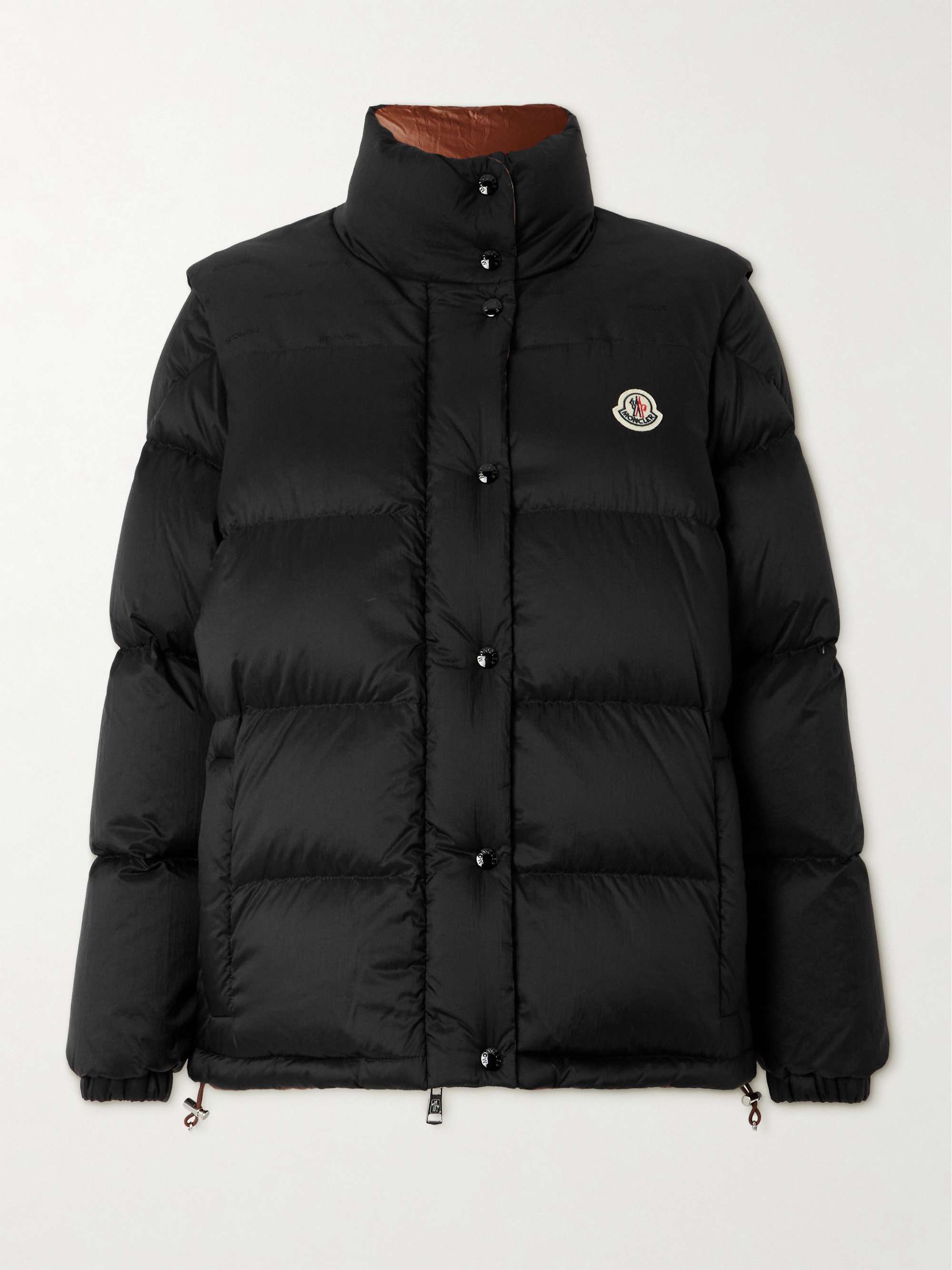 Verone reversible jacquard-trimmed quilted shell down jacket view