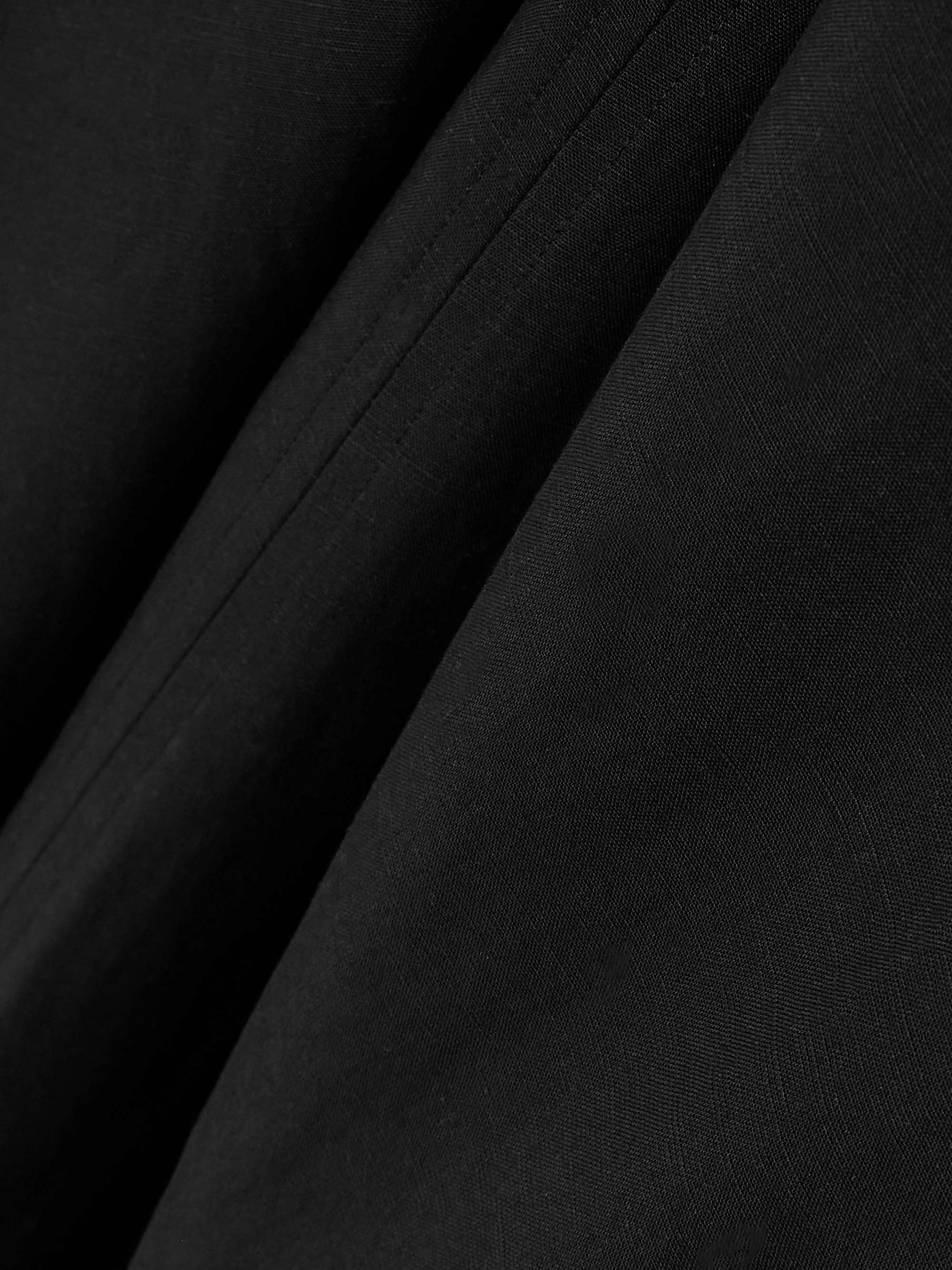 Pleated organic cotton-jersey midi dress view