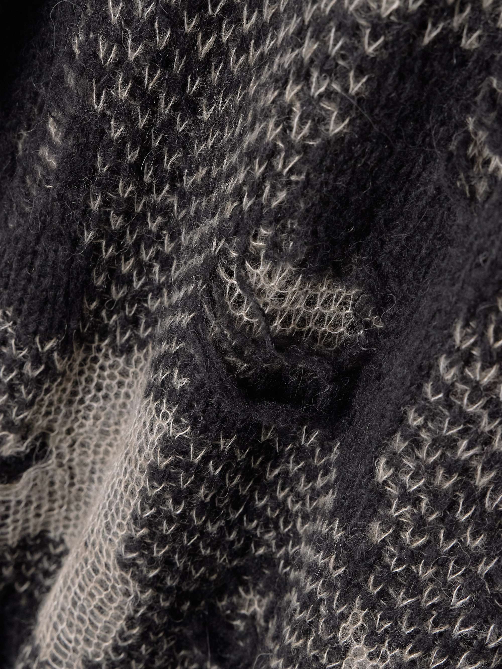 Sonar distressed checked knitted sweater view
