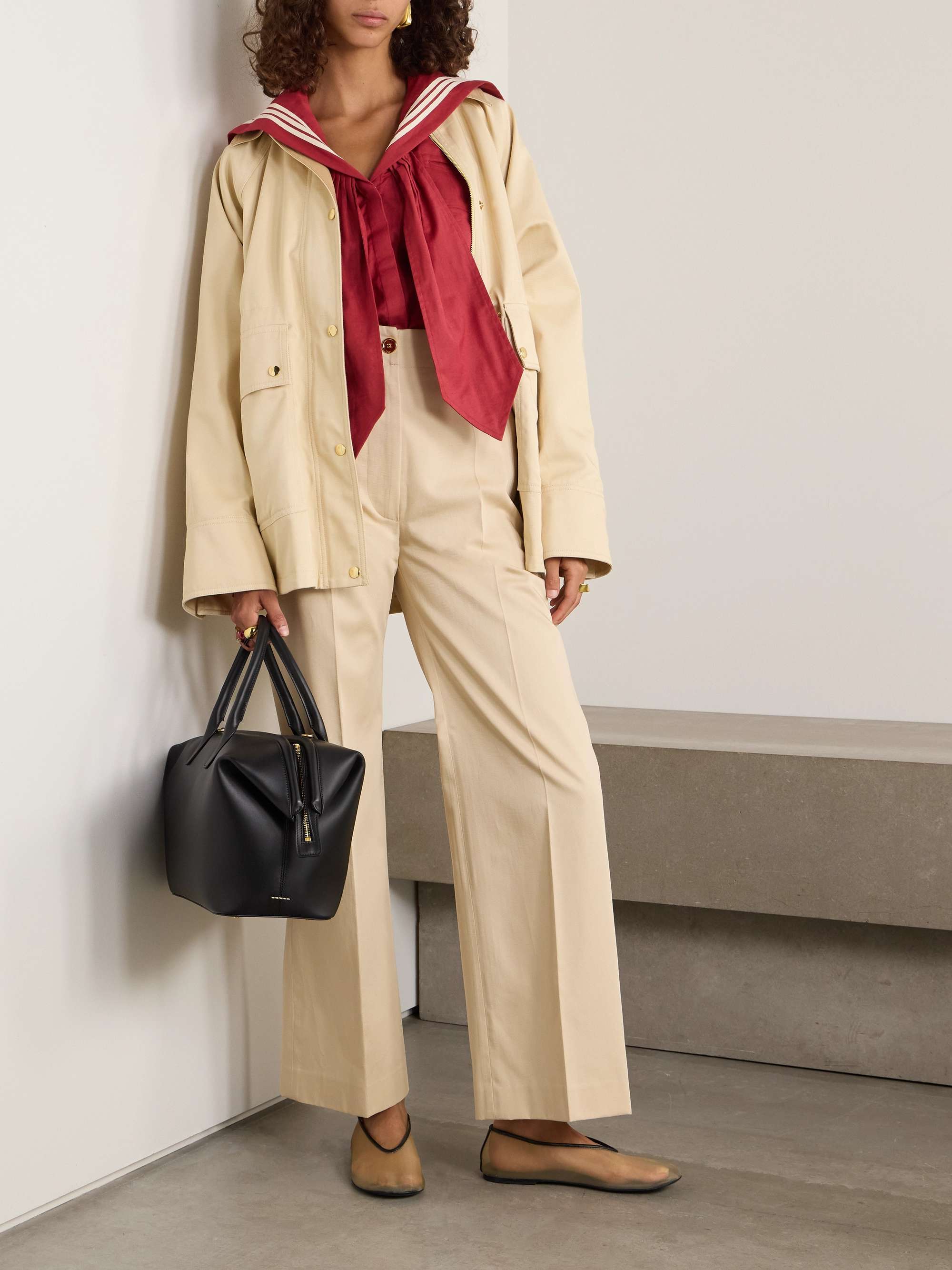 Iconic cotton-twill wide-leg pants view