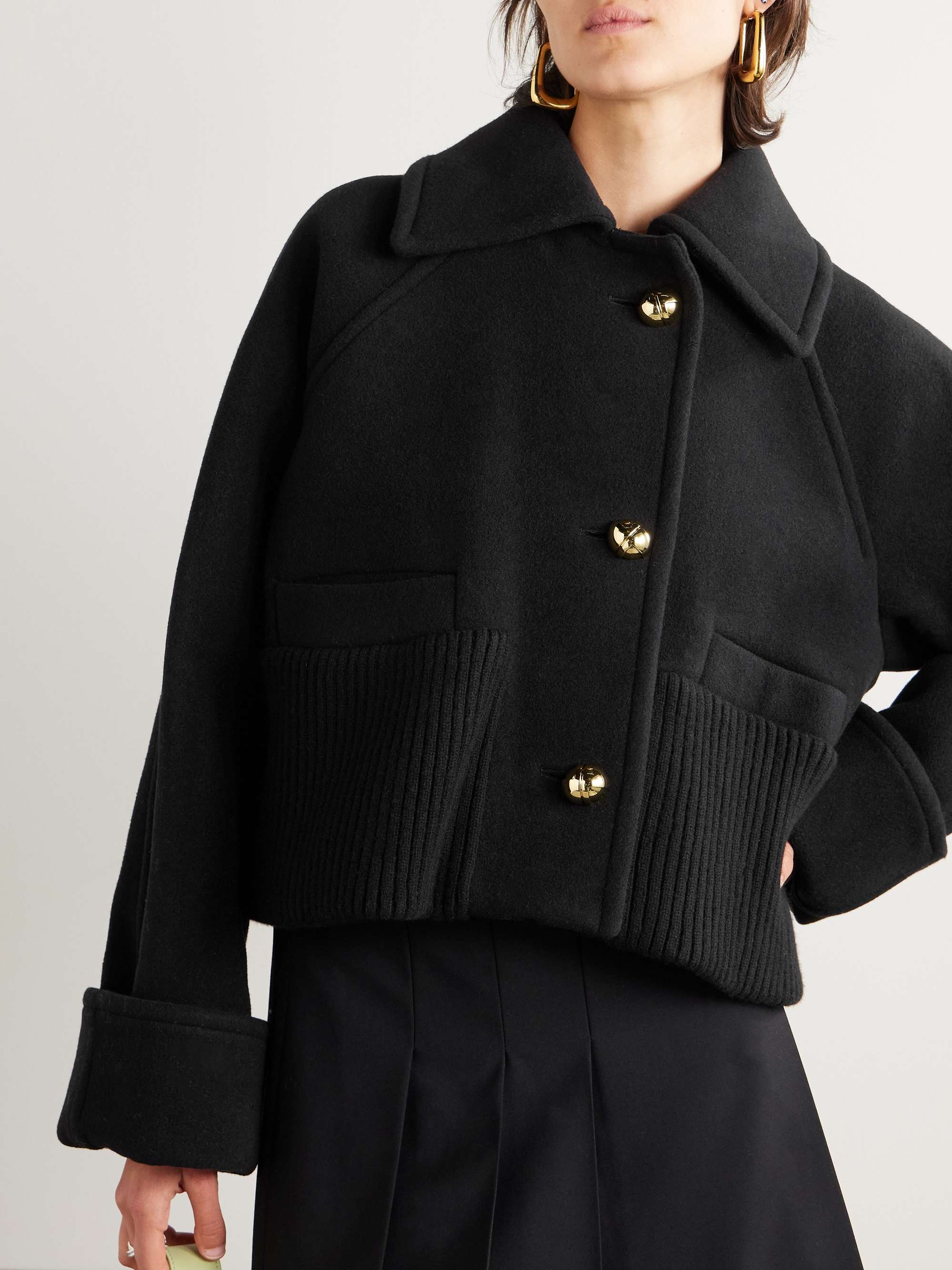 Ribbed wool-blend jacket view