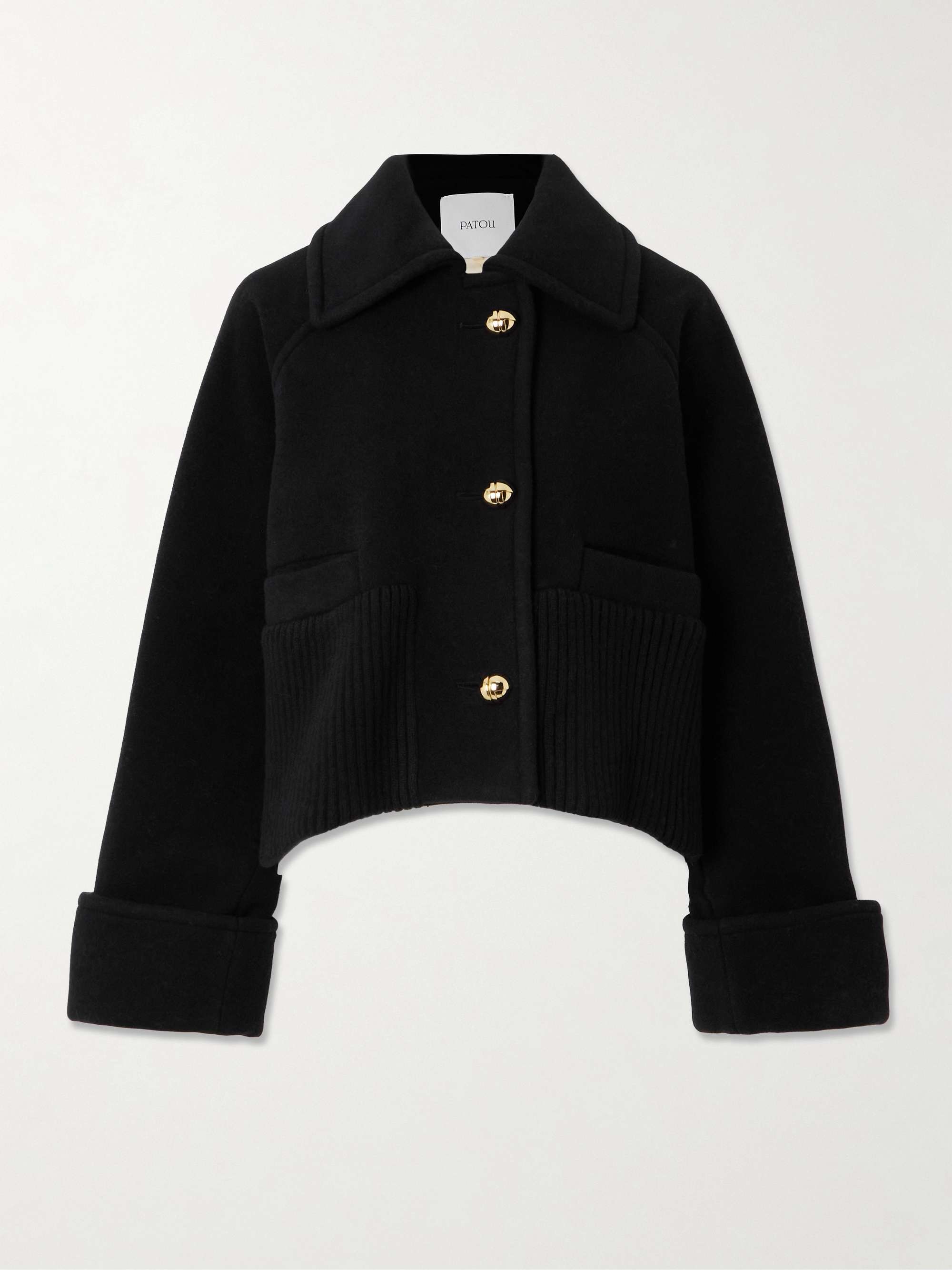 Ribbed wool-blend jacket view