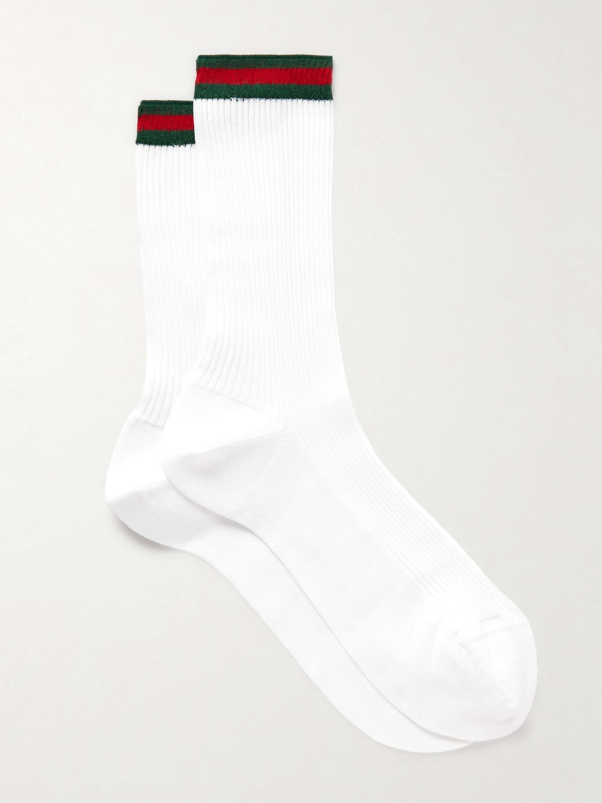 Ribbed cotton-blend socks view