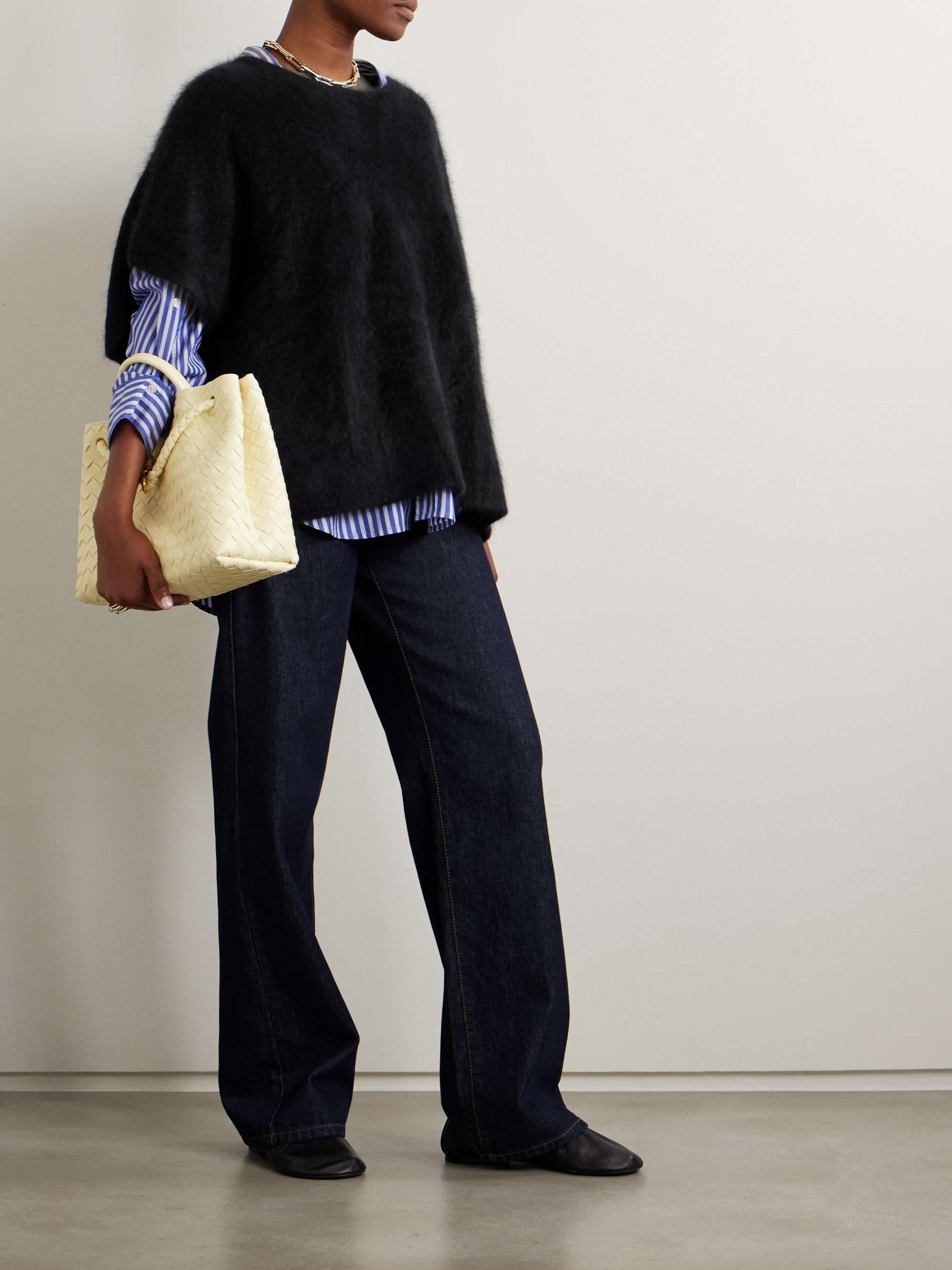 Fie brushed-cashmere top view