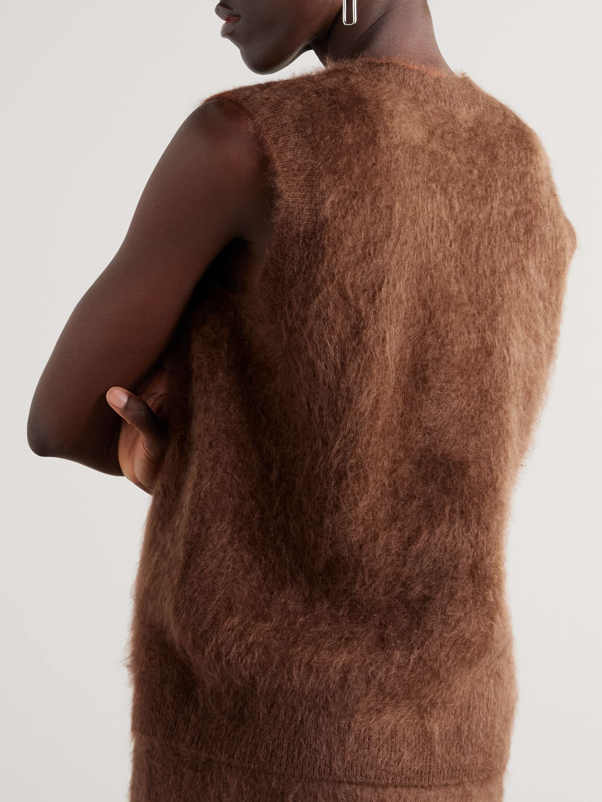 Ebby brushed-cashmere vest view
