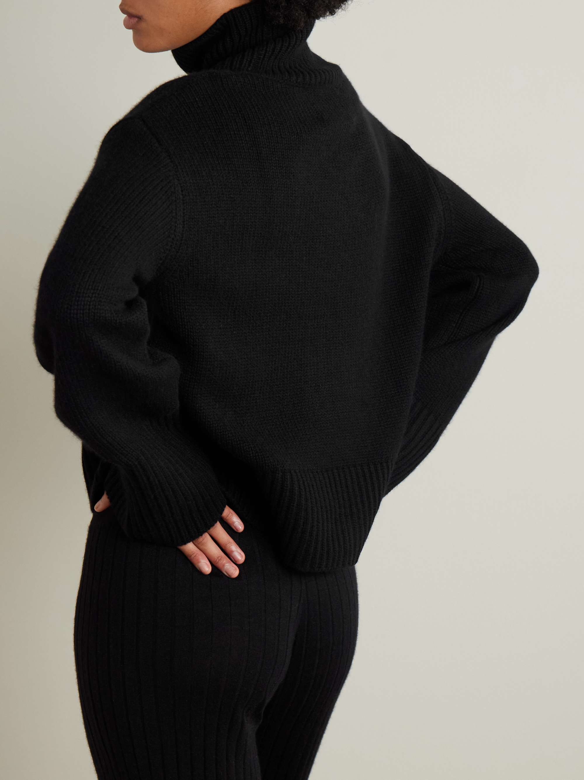 Fleur cashmere turtleneck sweater view