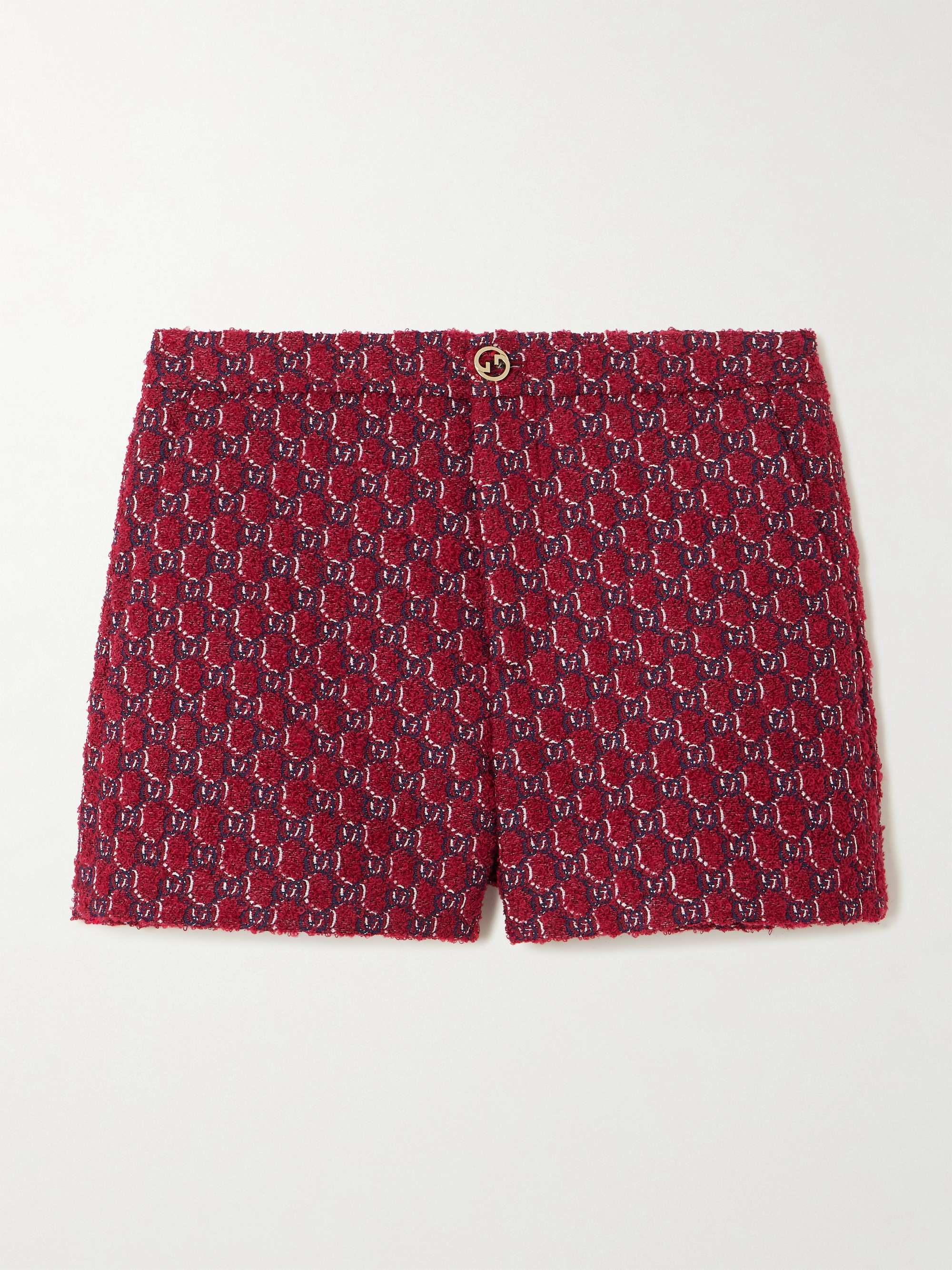 Jacquard-knit bouclé shorts view