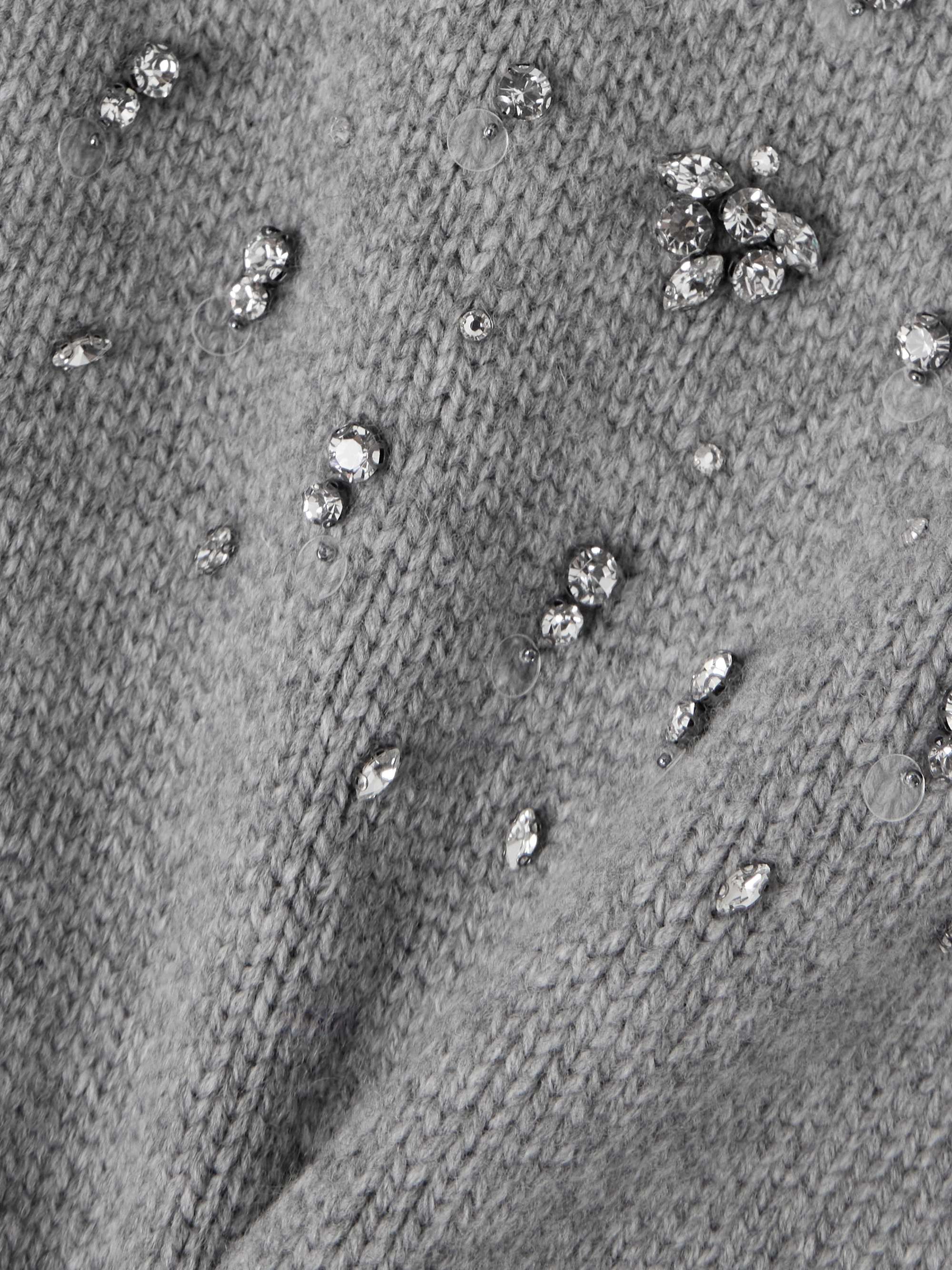 Crystal-embellished wool and cashmere-blend sweater view