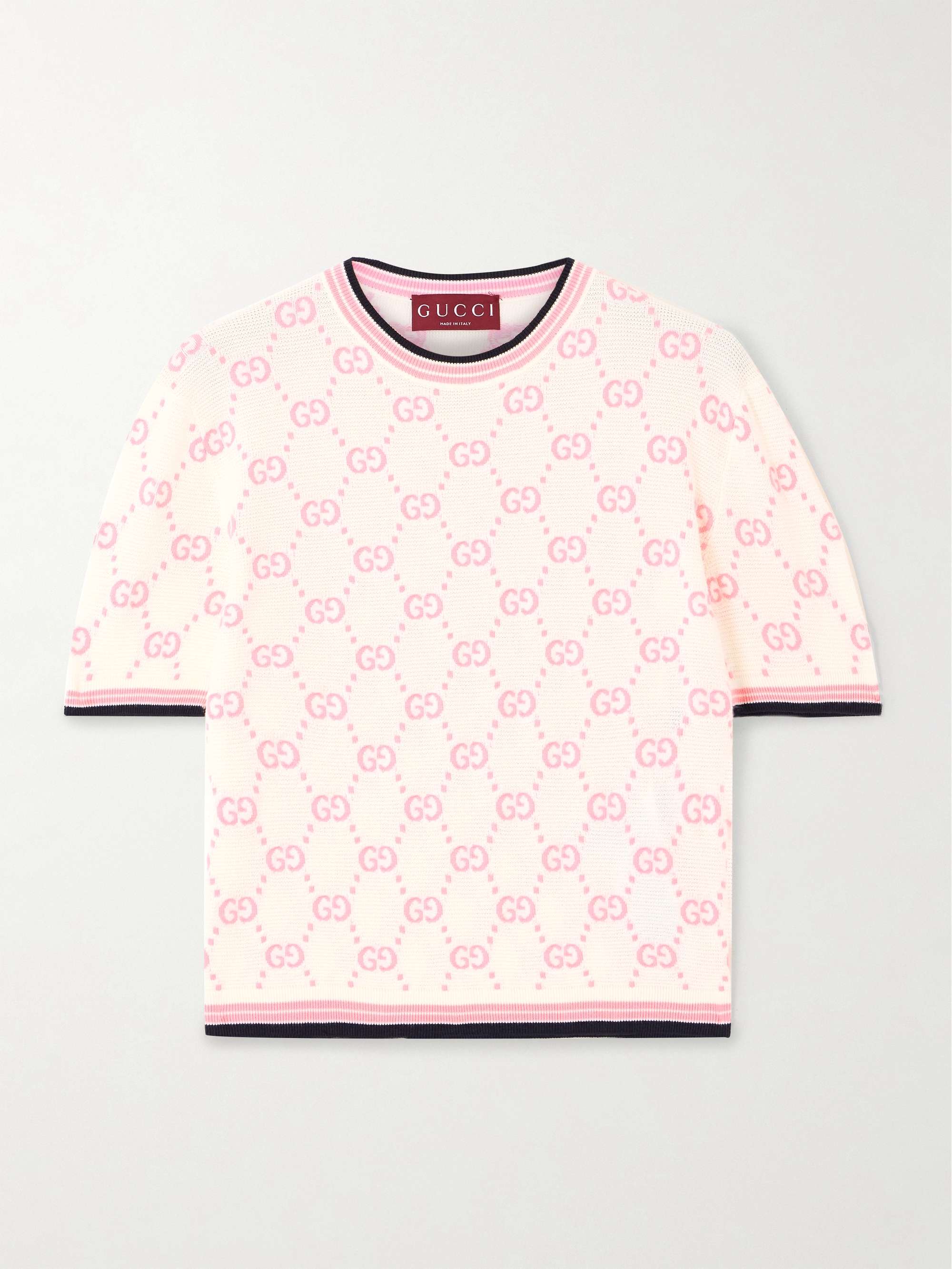 Papiro webbing-trimmed jacquard-knit cotton sweater view