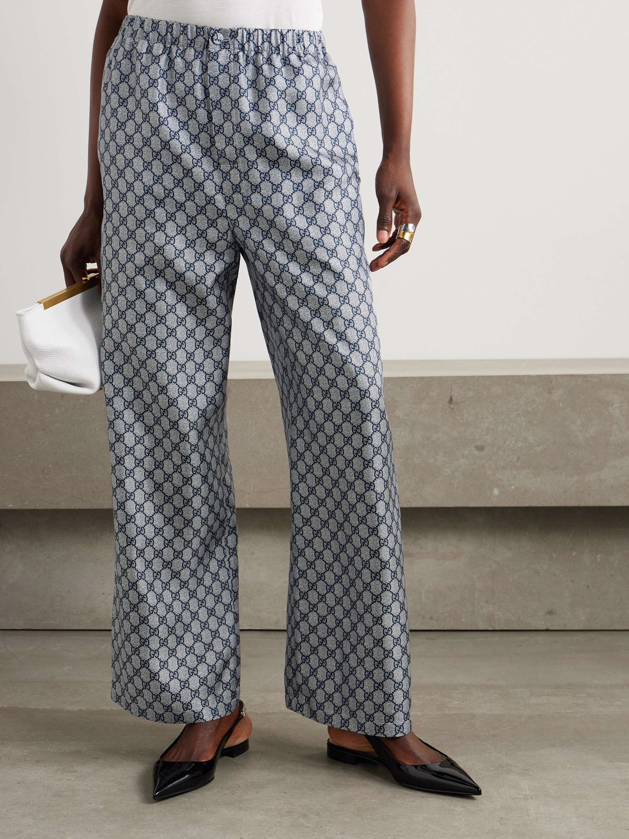 GG Supreme printed silk-twill pajama pants view