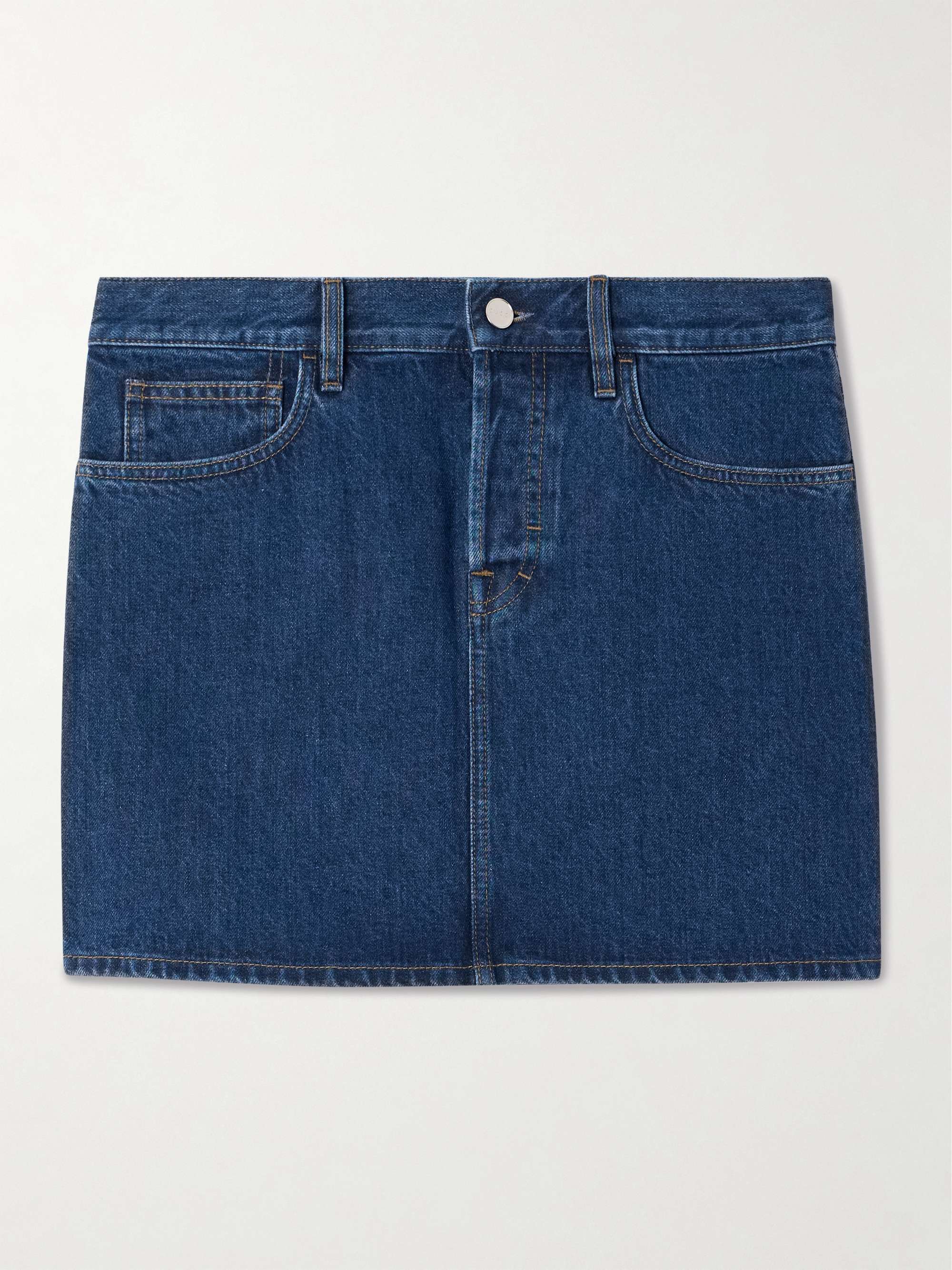 Denim mini skirt view