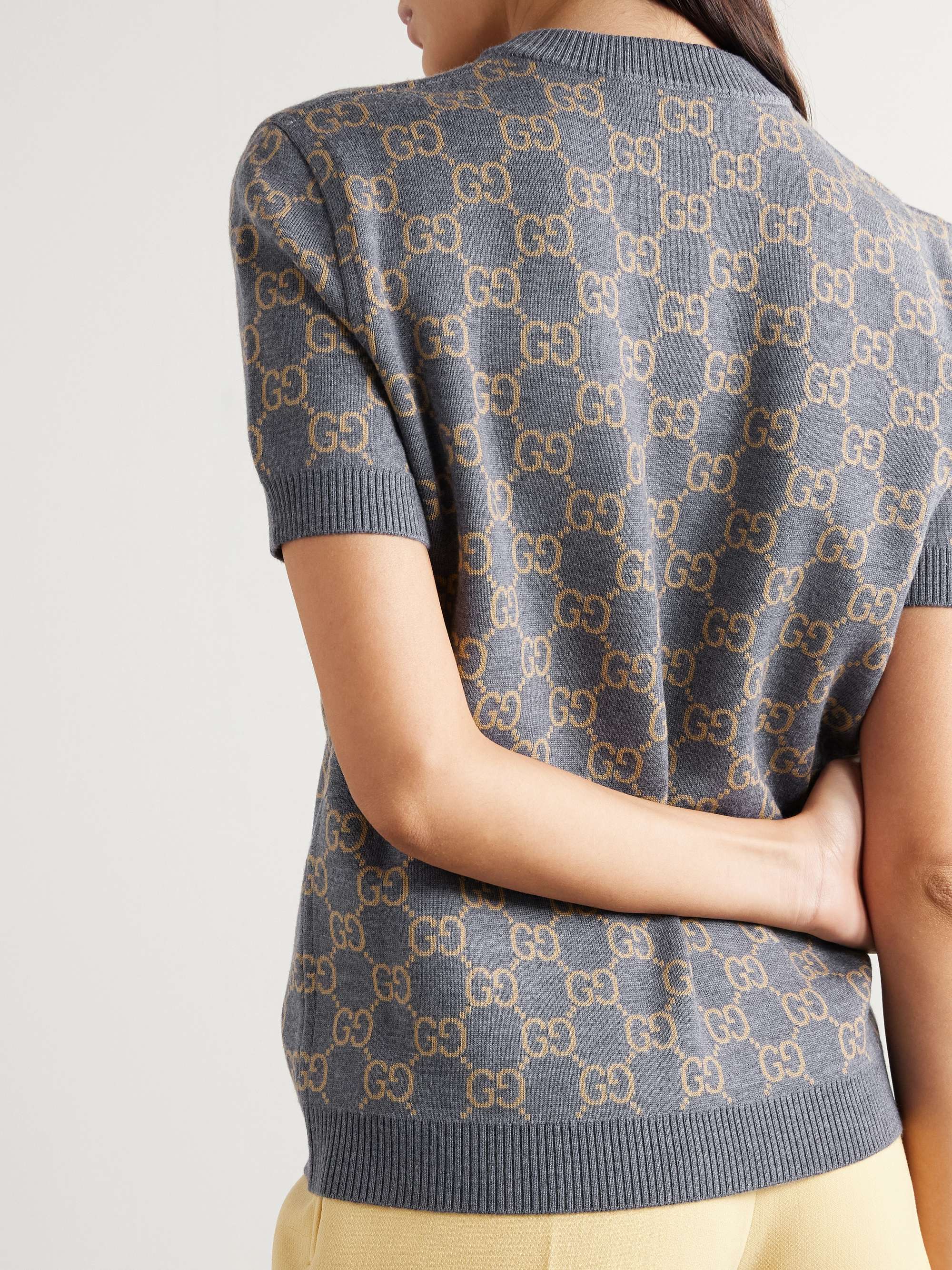 Jacquard-knit wool-blend sweater view