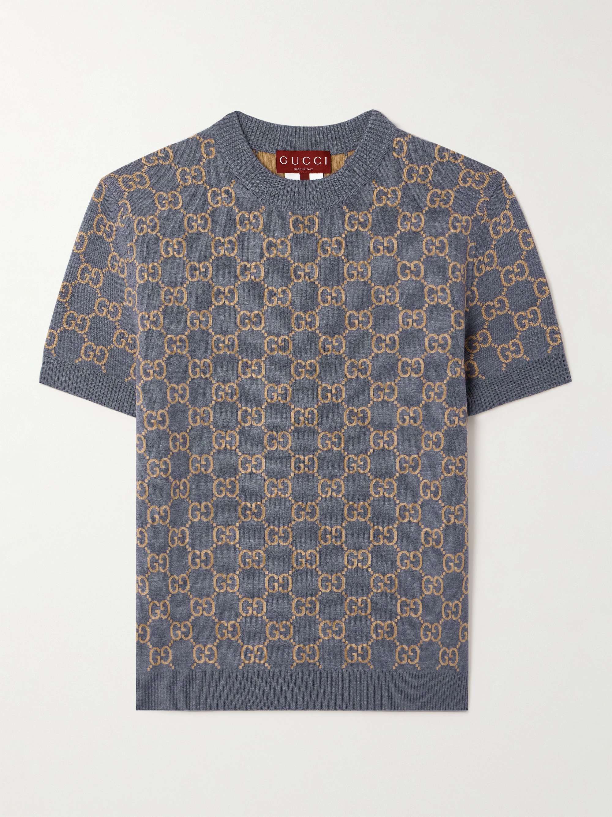 Jacquard-knit wool-blend sweater view