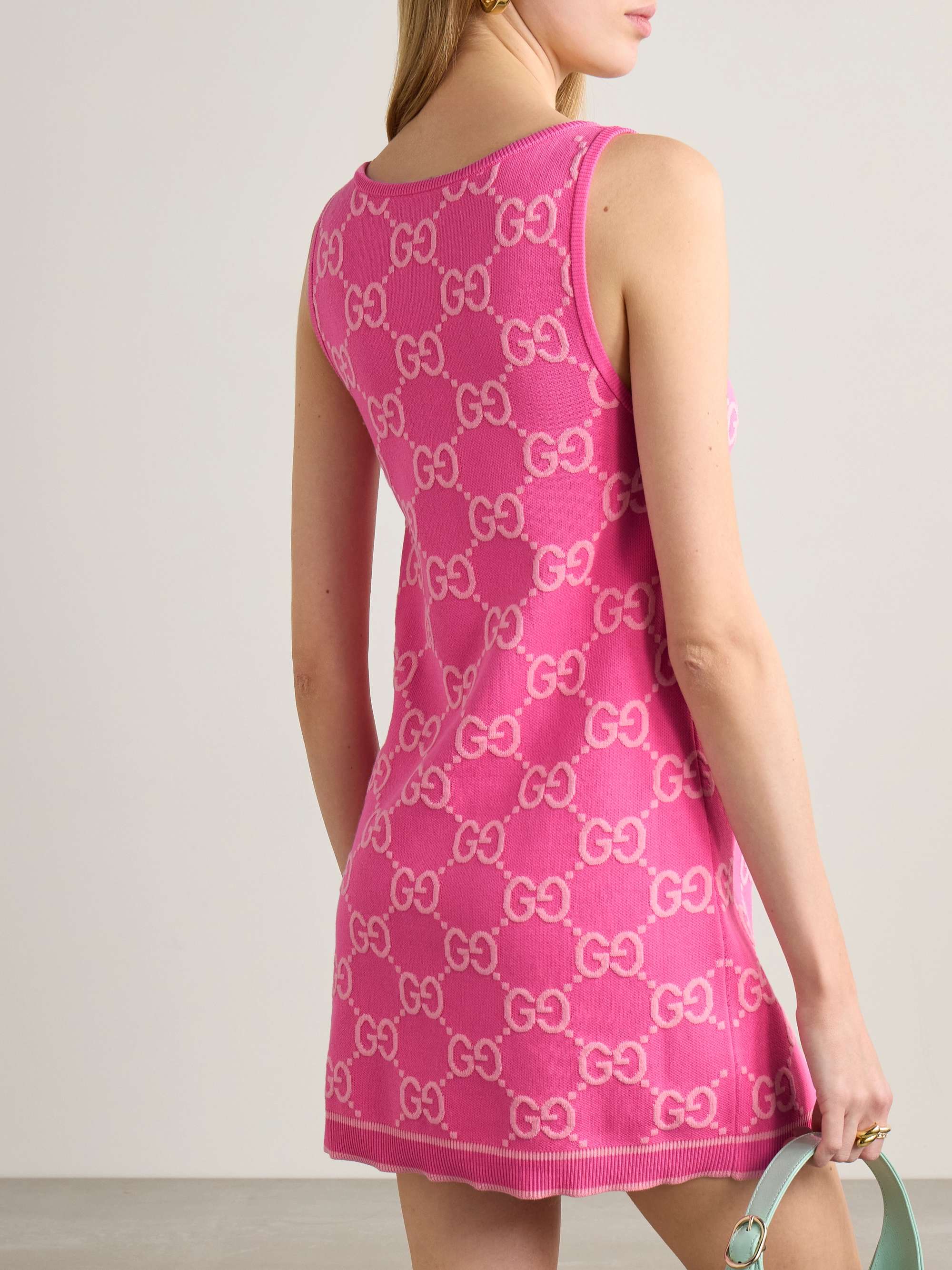 Cotton-jacquard mini dress view
