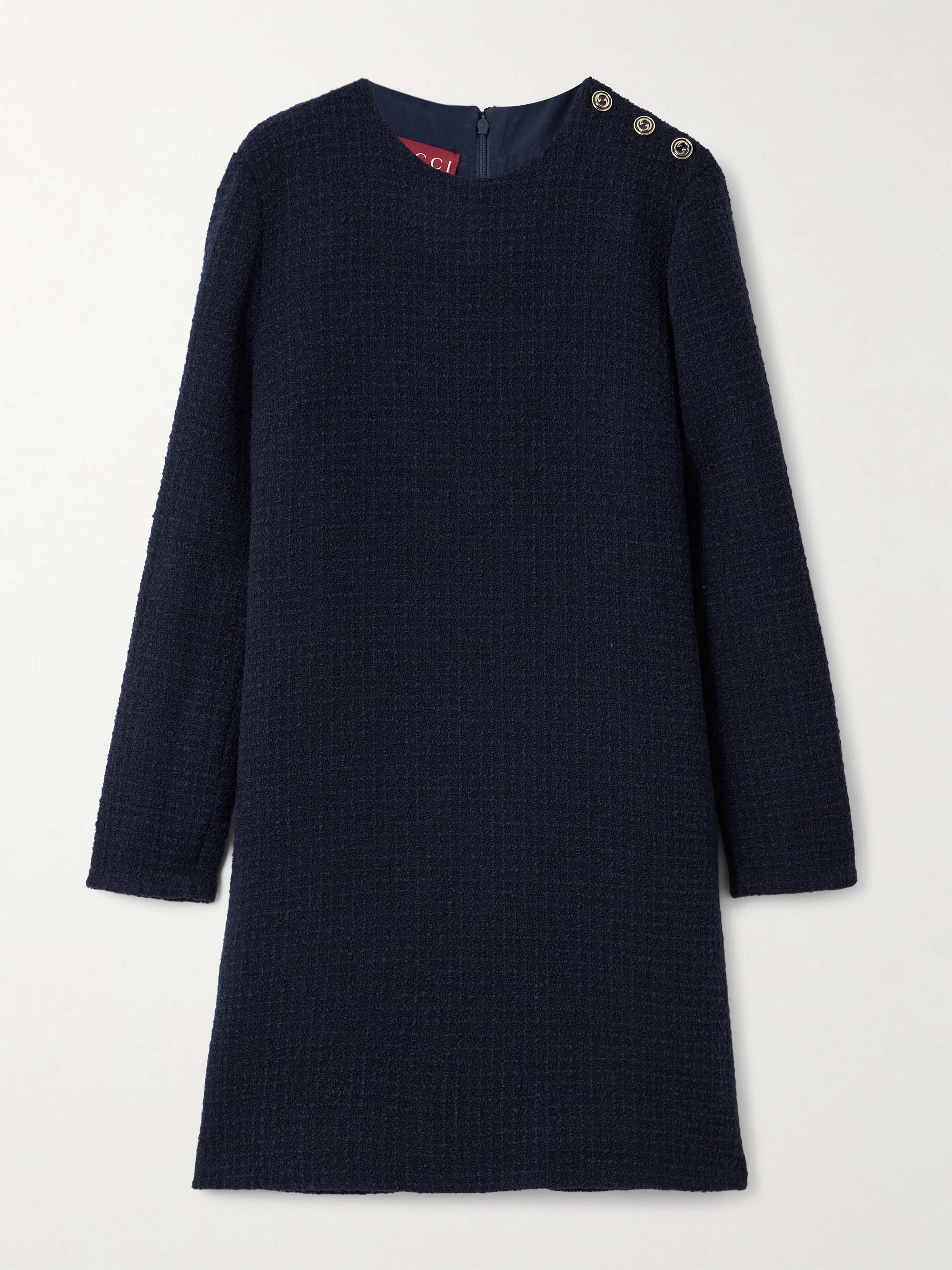 Wool-blend bouclé-tweed mini dress view