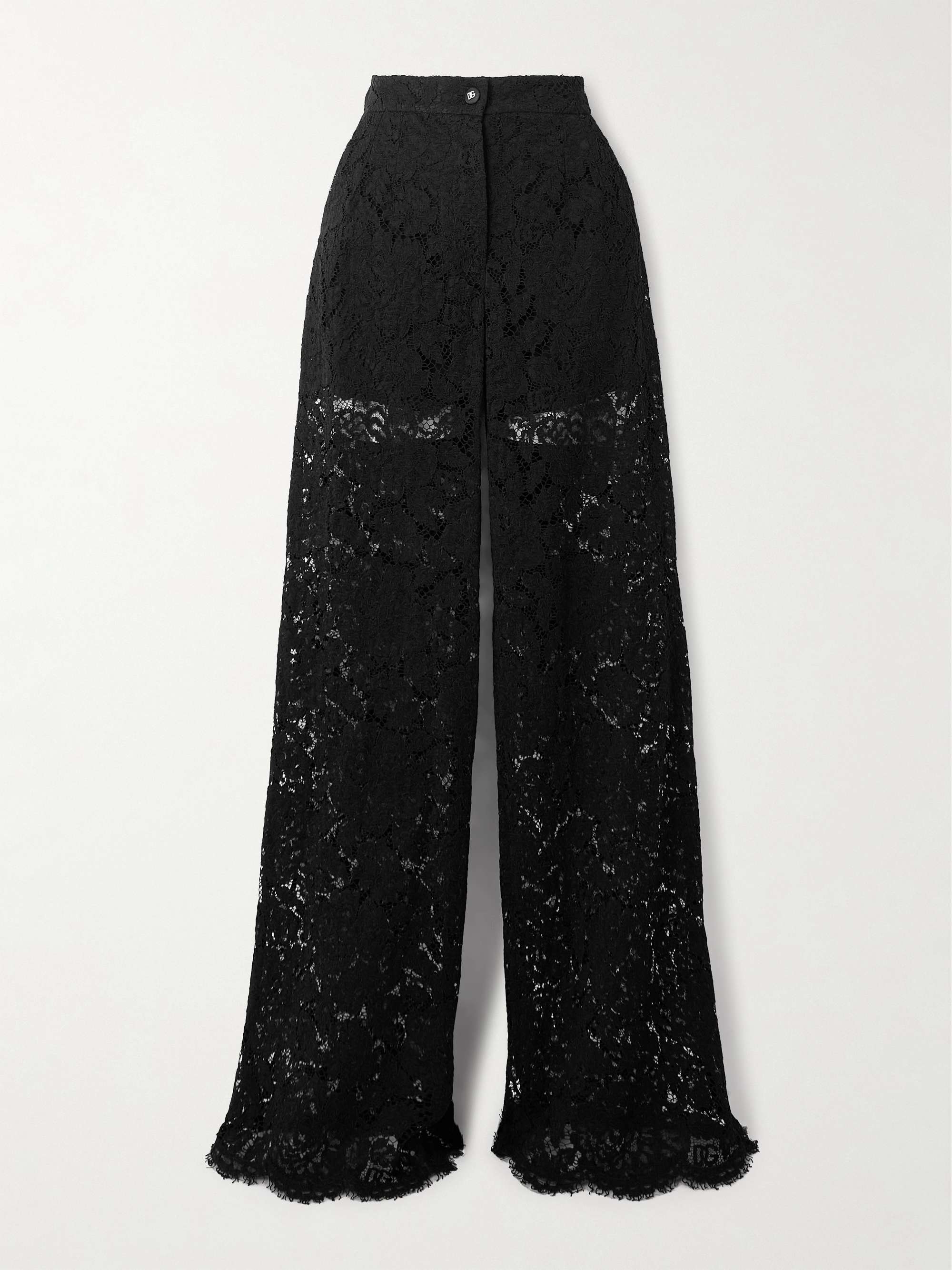 Corded lace wide-leg pants view