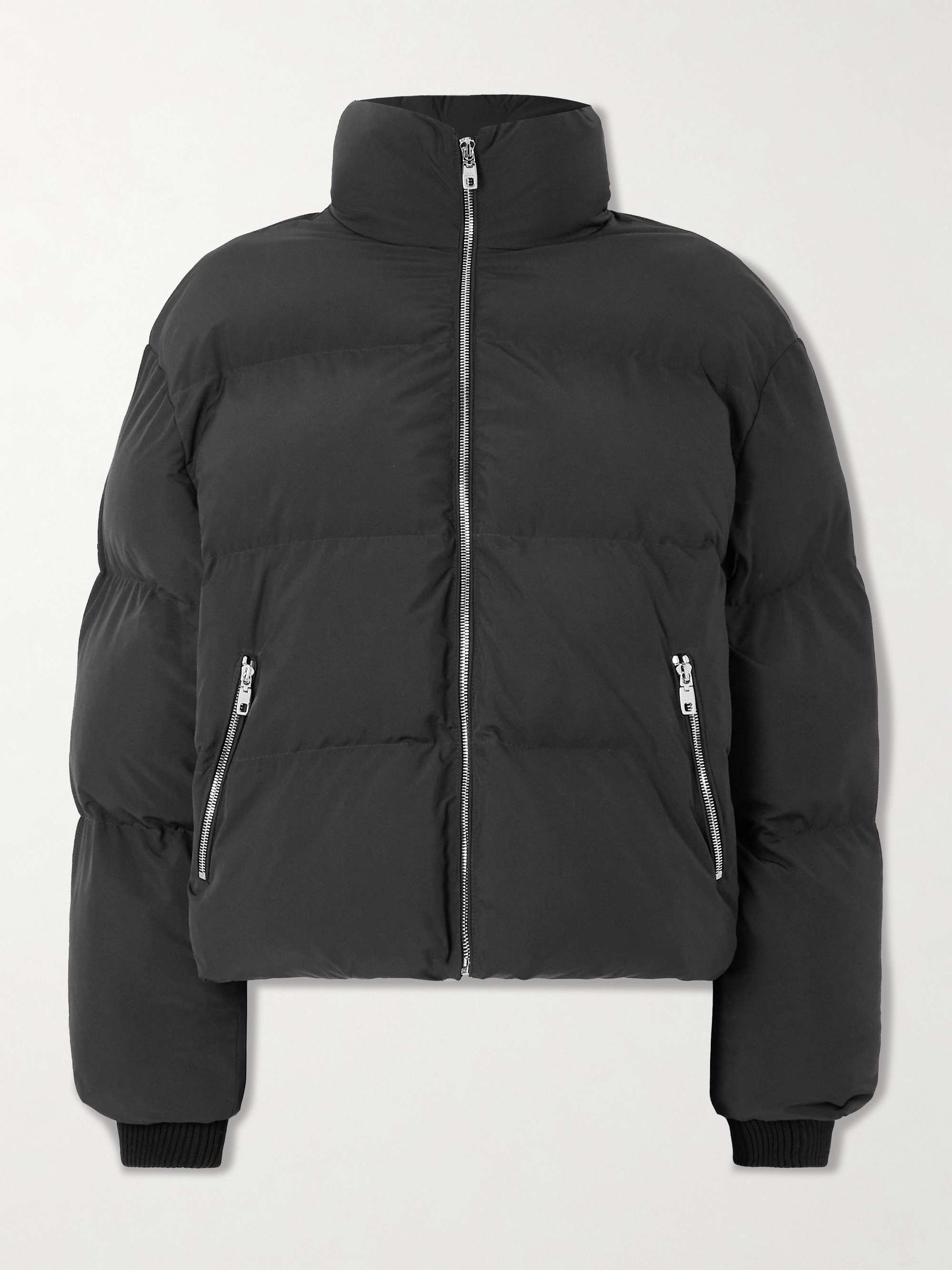 Padded quilted shell jacket view