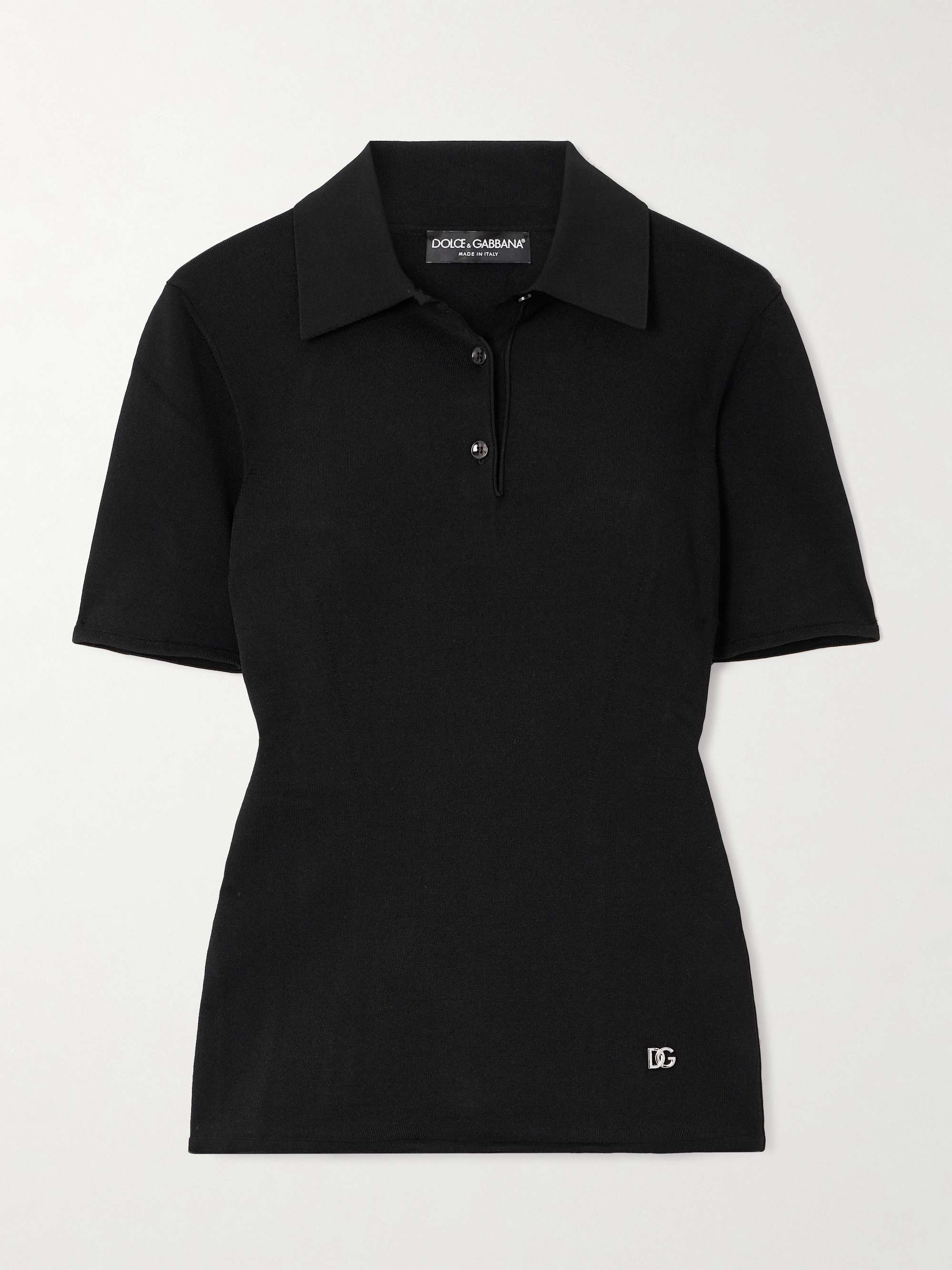 Appliquéd jersey polo shirt view