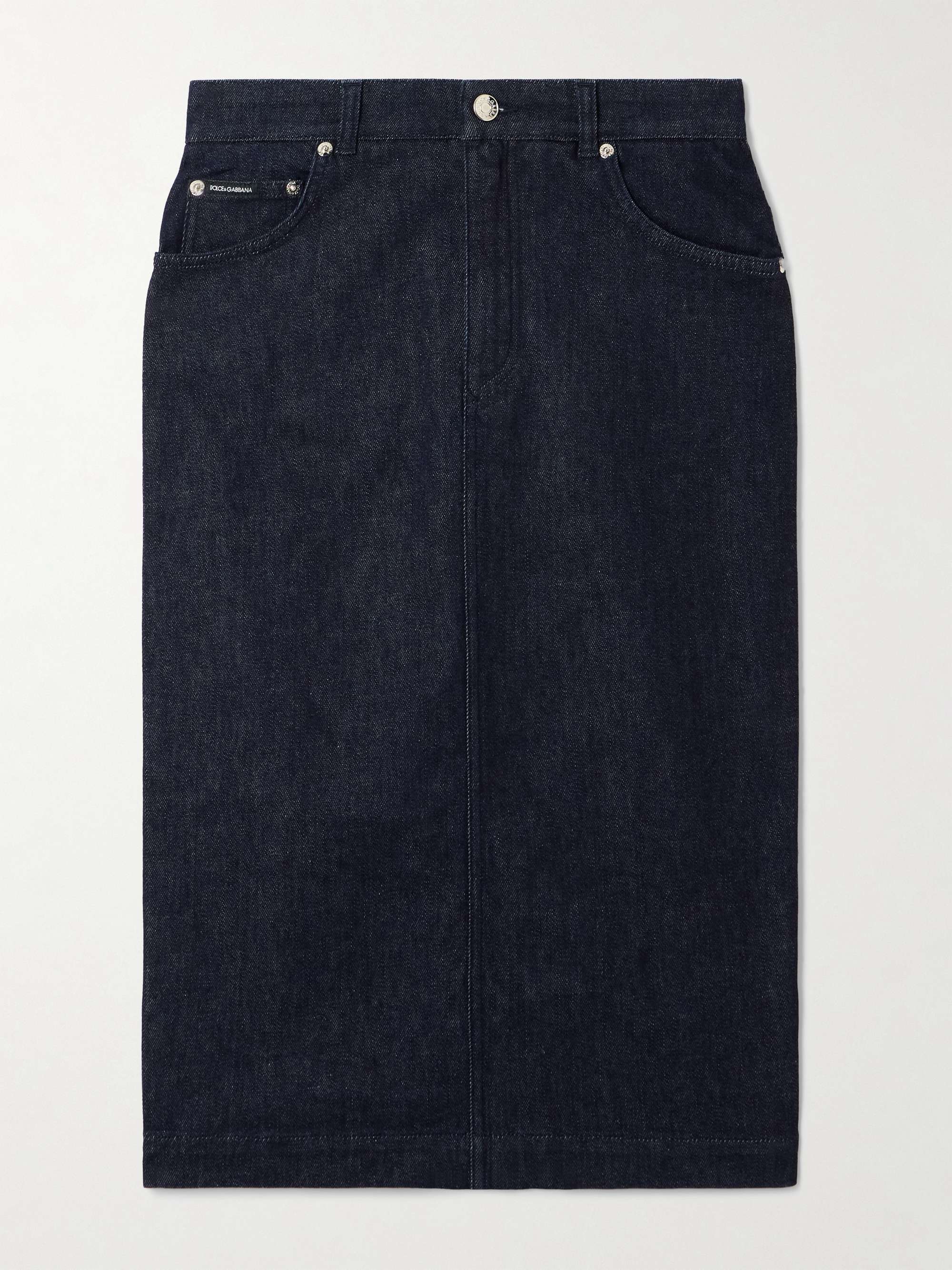 Stretch-denim skirt view