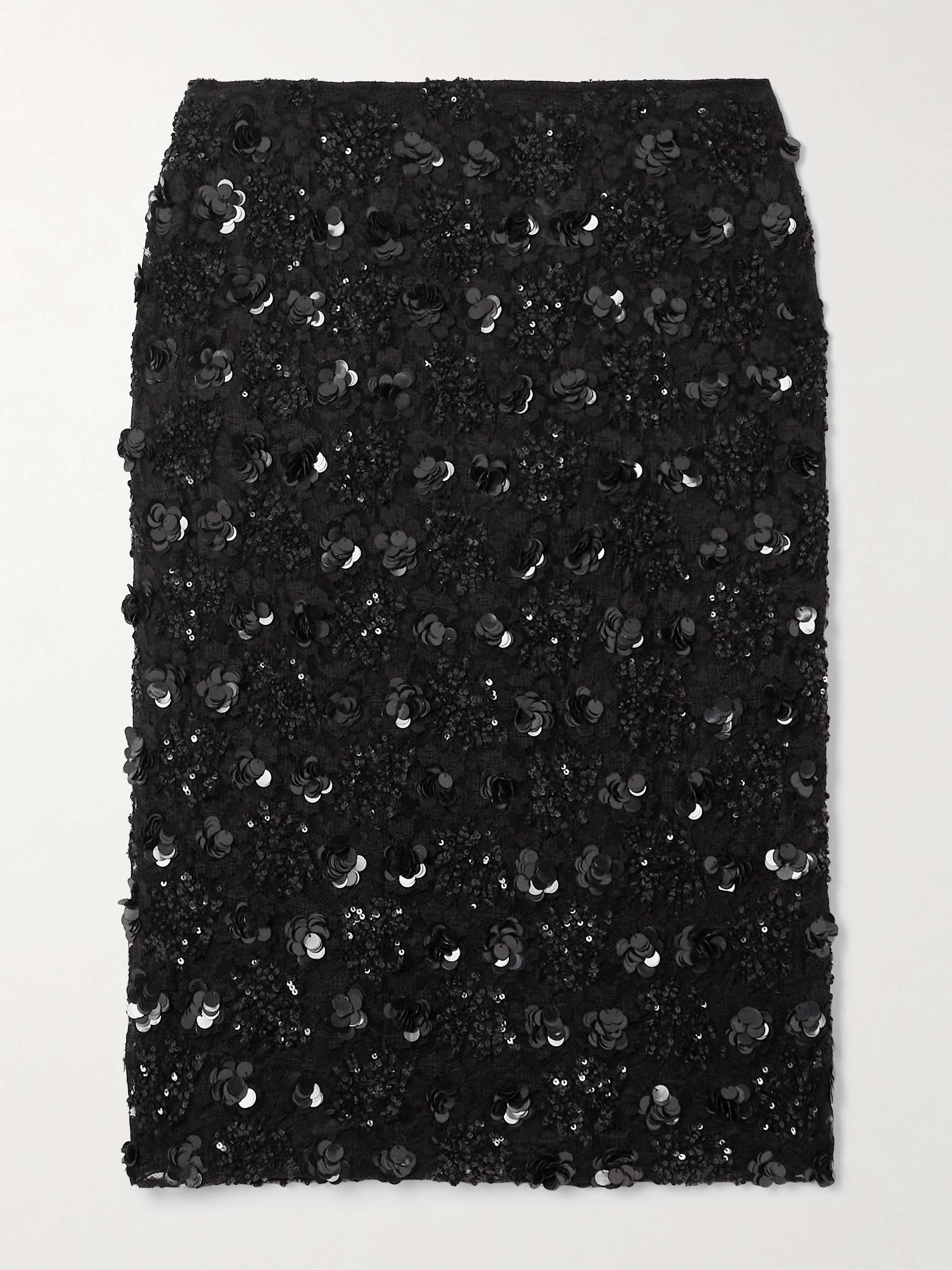 Sequin-embellished lace skirt view