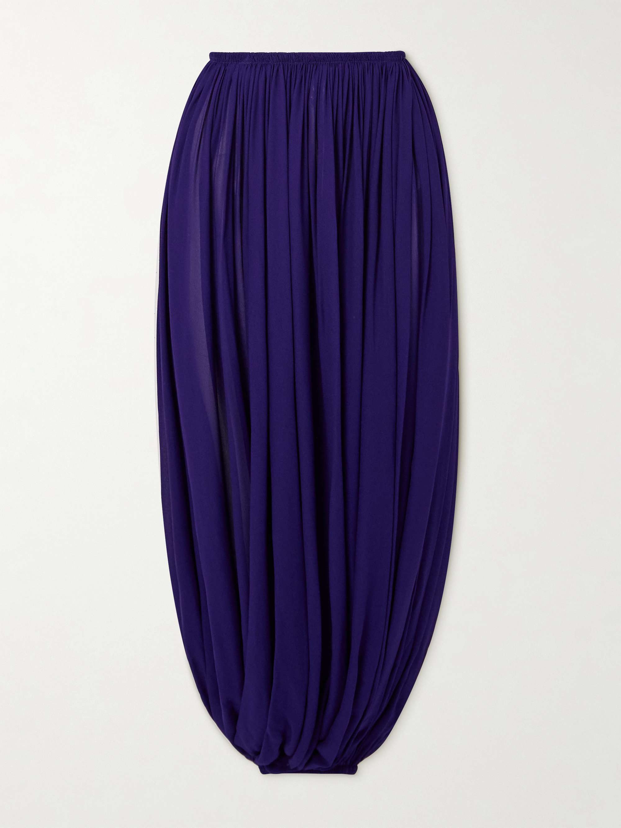 Asymmetric georgette wide-leg pants view