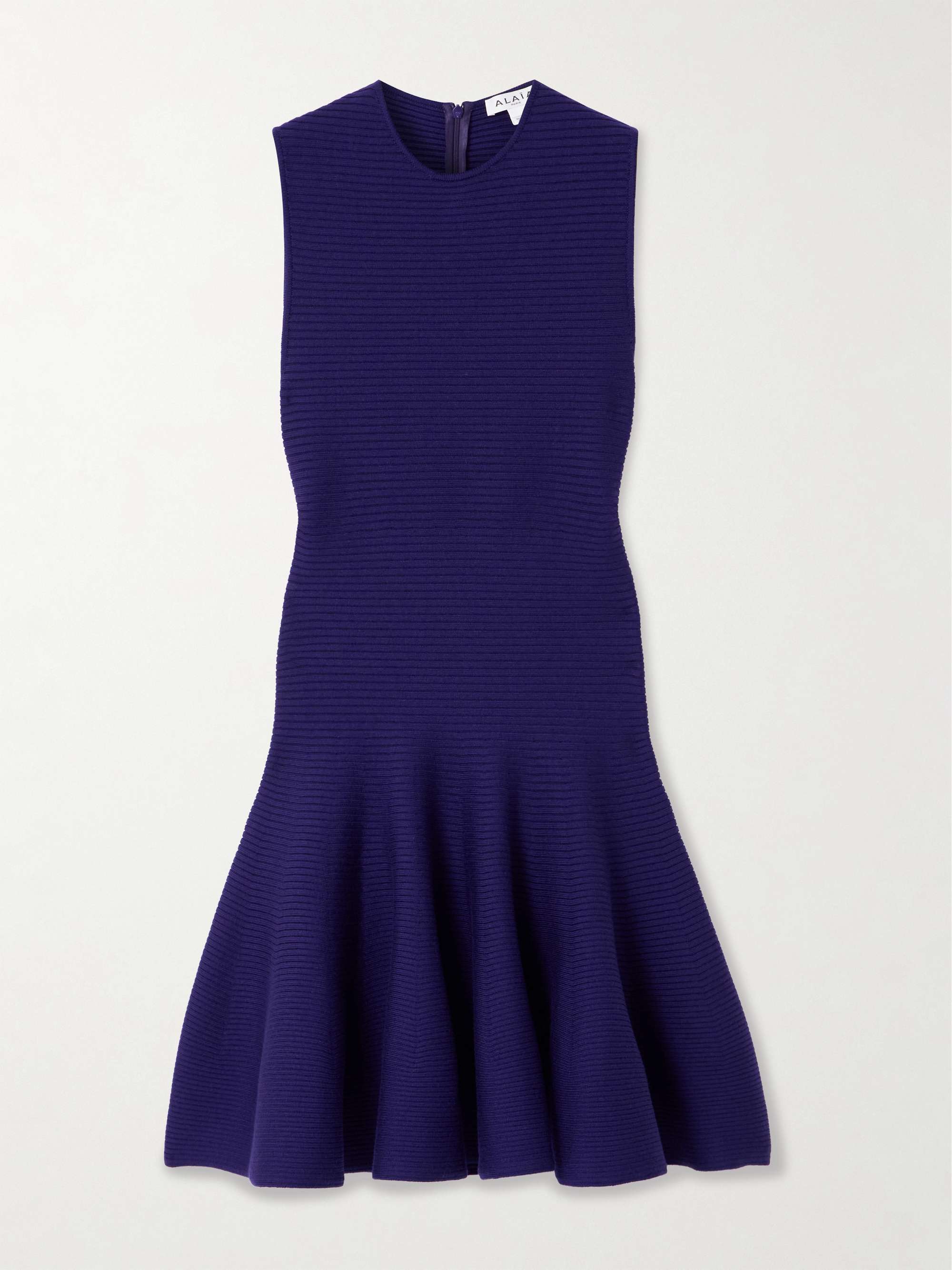 Ribbed wool-blend mini dress view