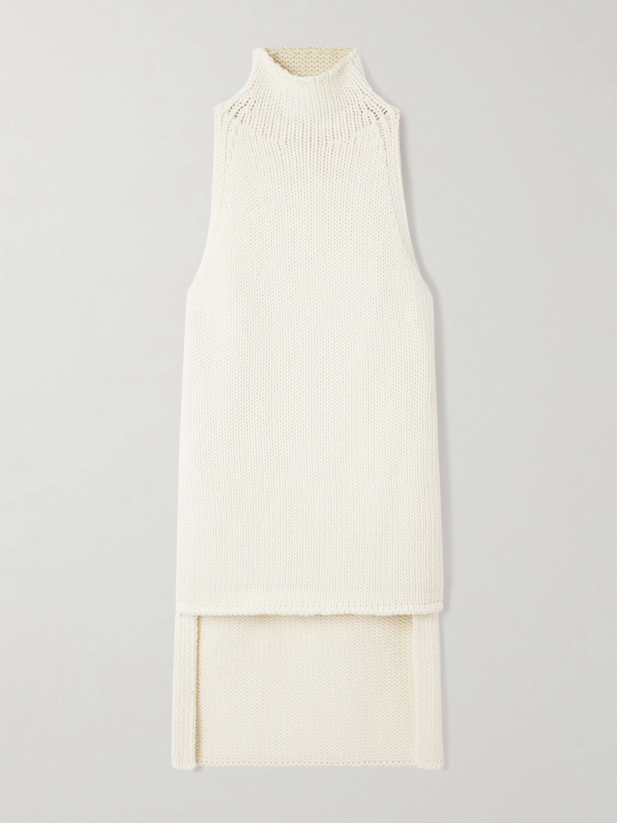 Sleeveless wool turtleneck sweater view