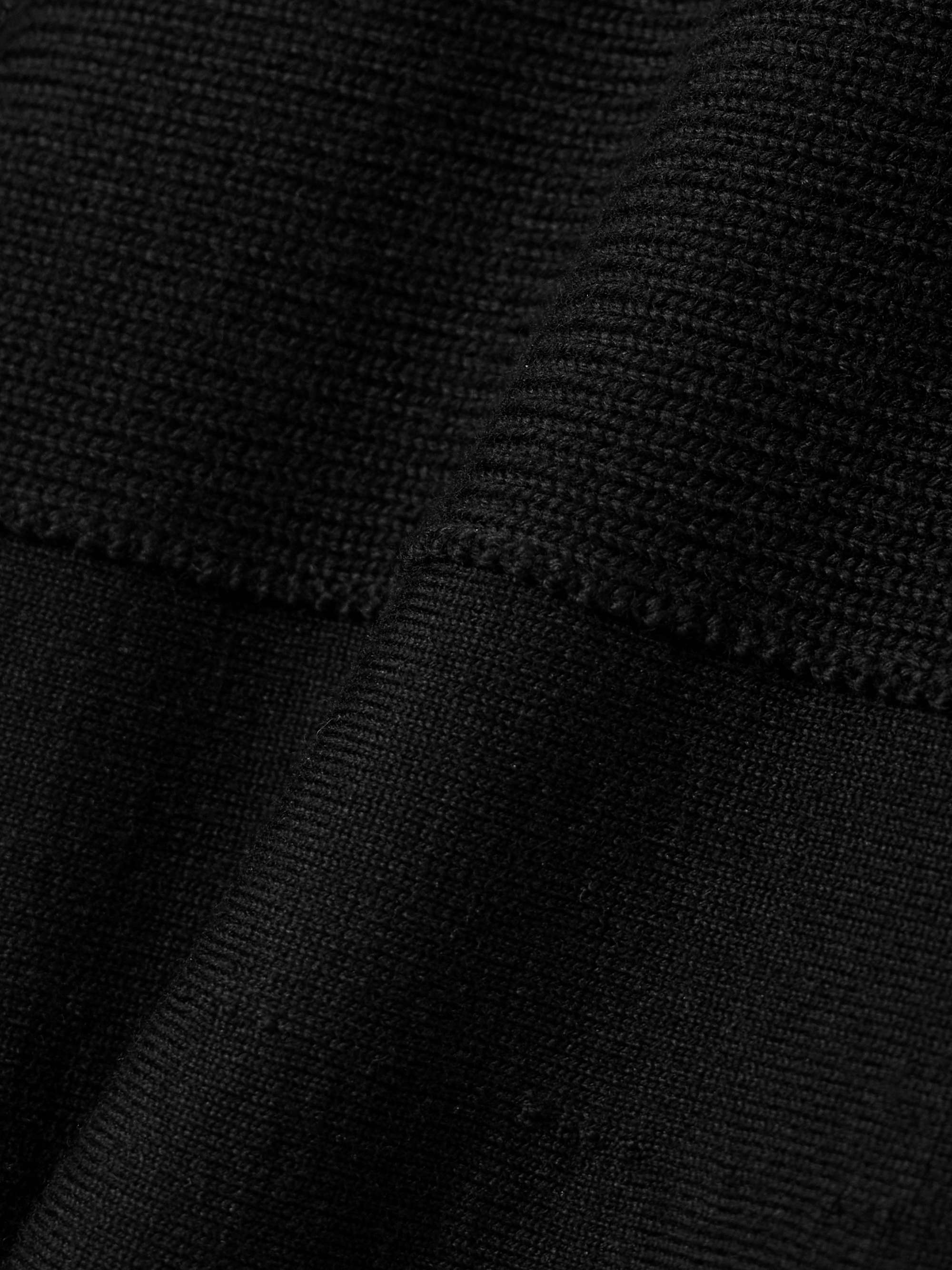 Pleated virgin wool and wool-blend turtleneck mini dress view