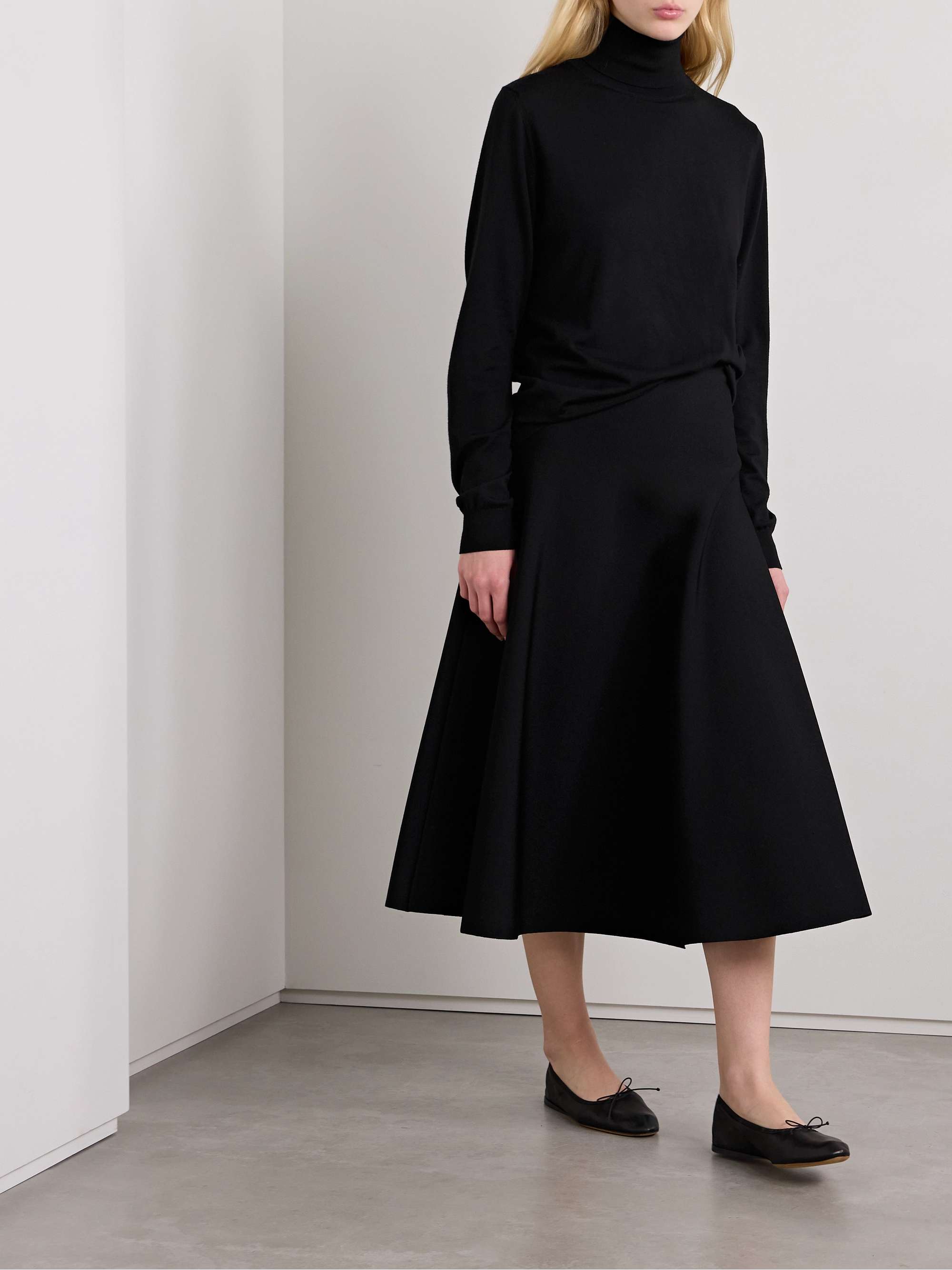 Harley stretch-knit midi skirt view