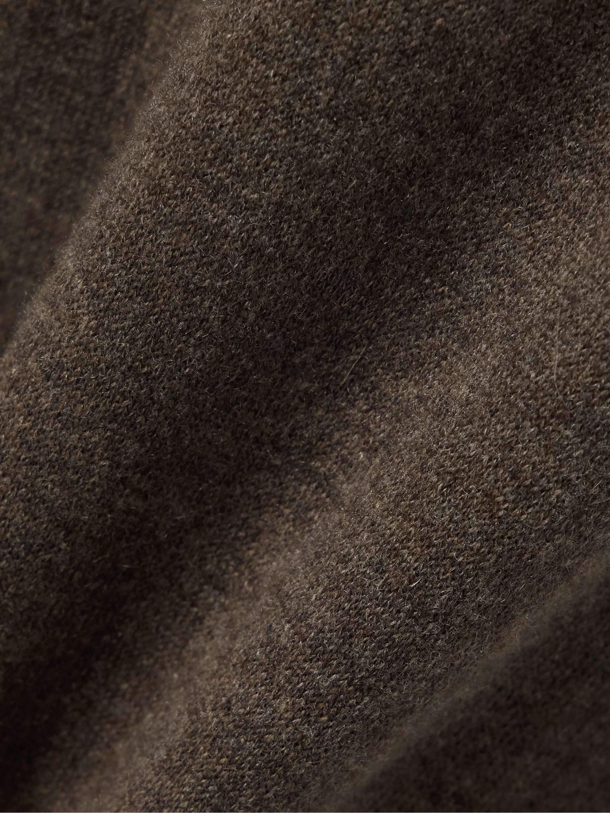 Teo mélange cashmere and cotton-blend tapered track pants view