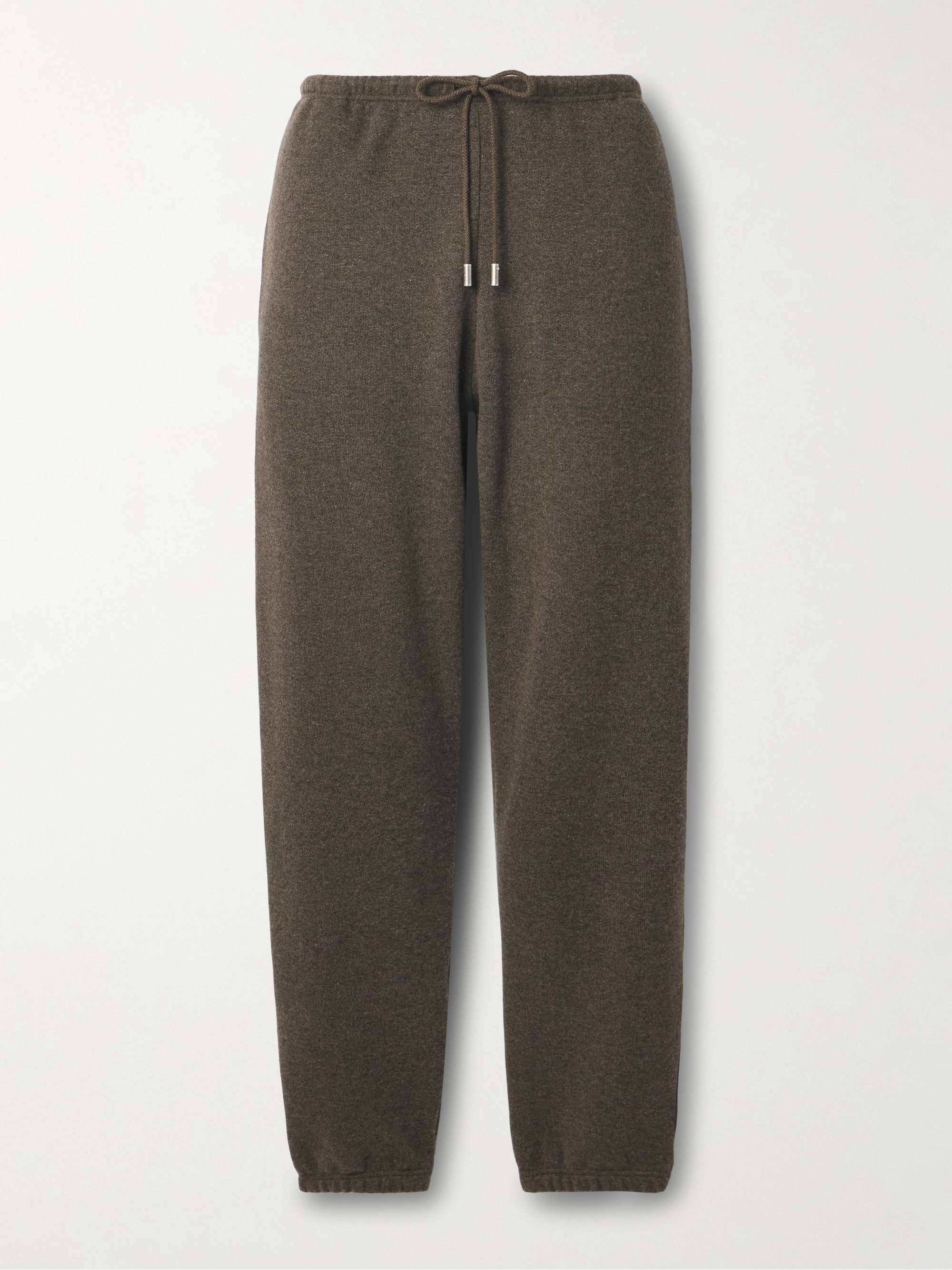 Teo mélange cashmere and cotton-blend tapered track pants view