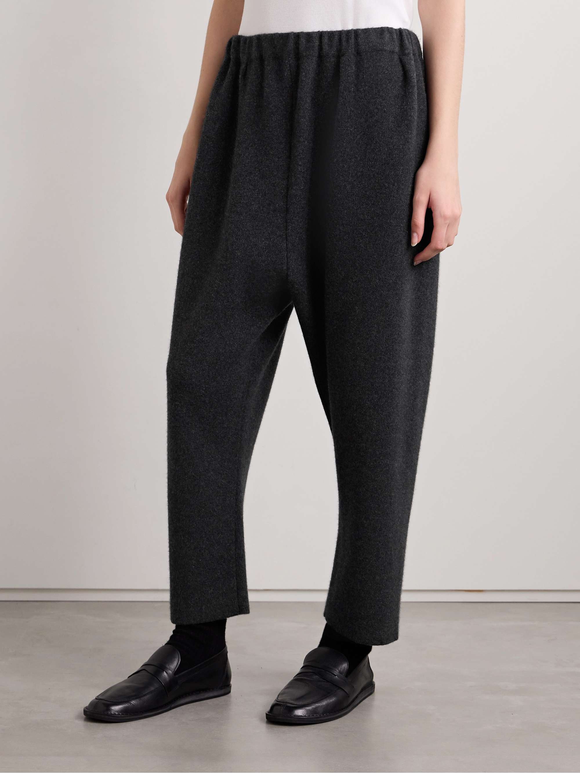 Herea cropped brushed-cashmere tapered pants view