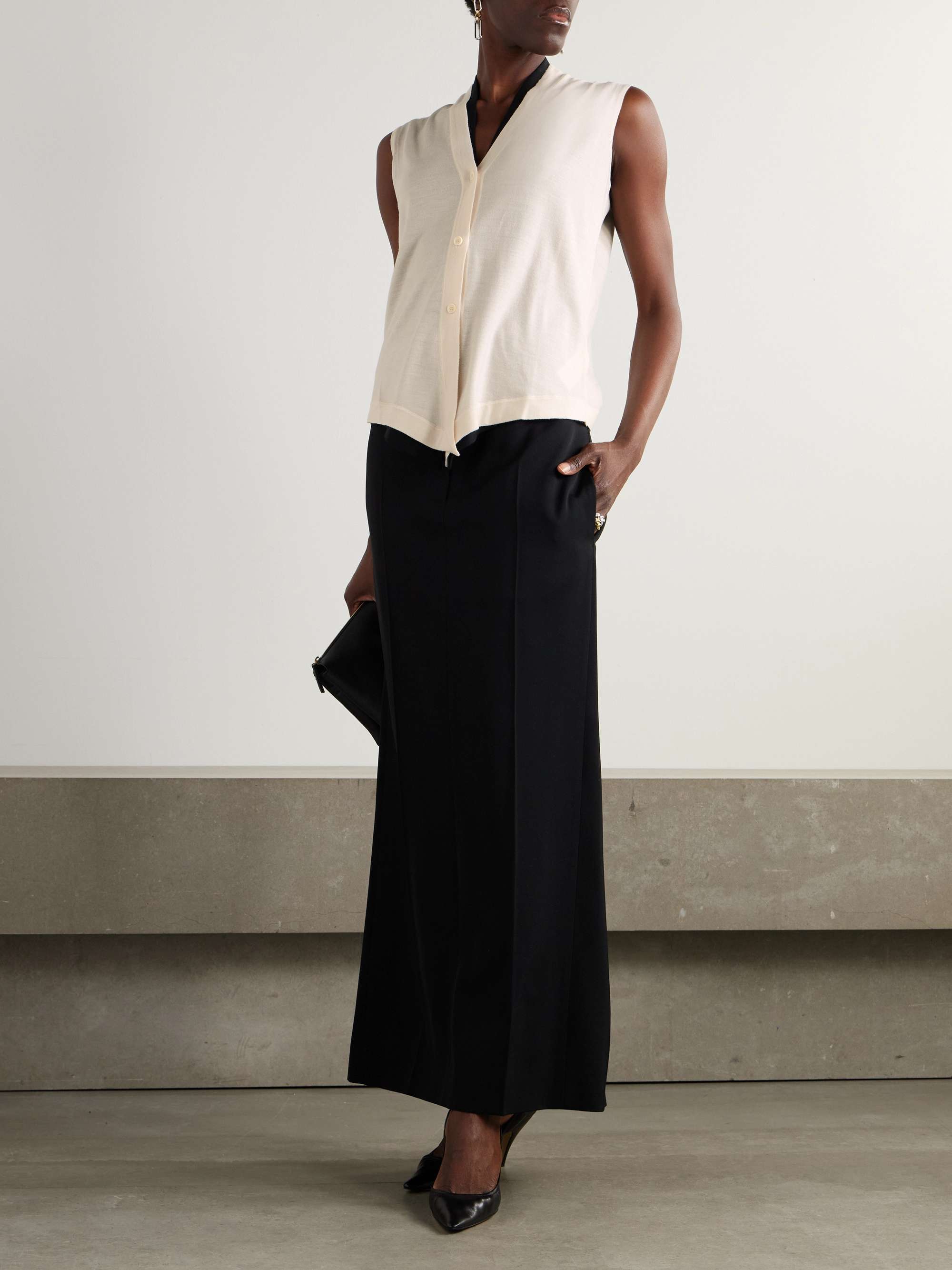 Harrell wool-jersey vest view