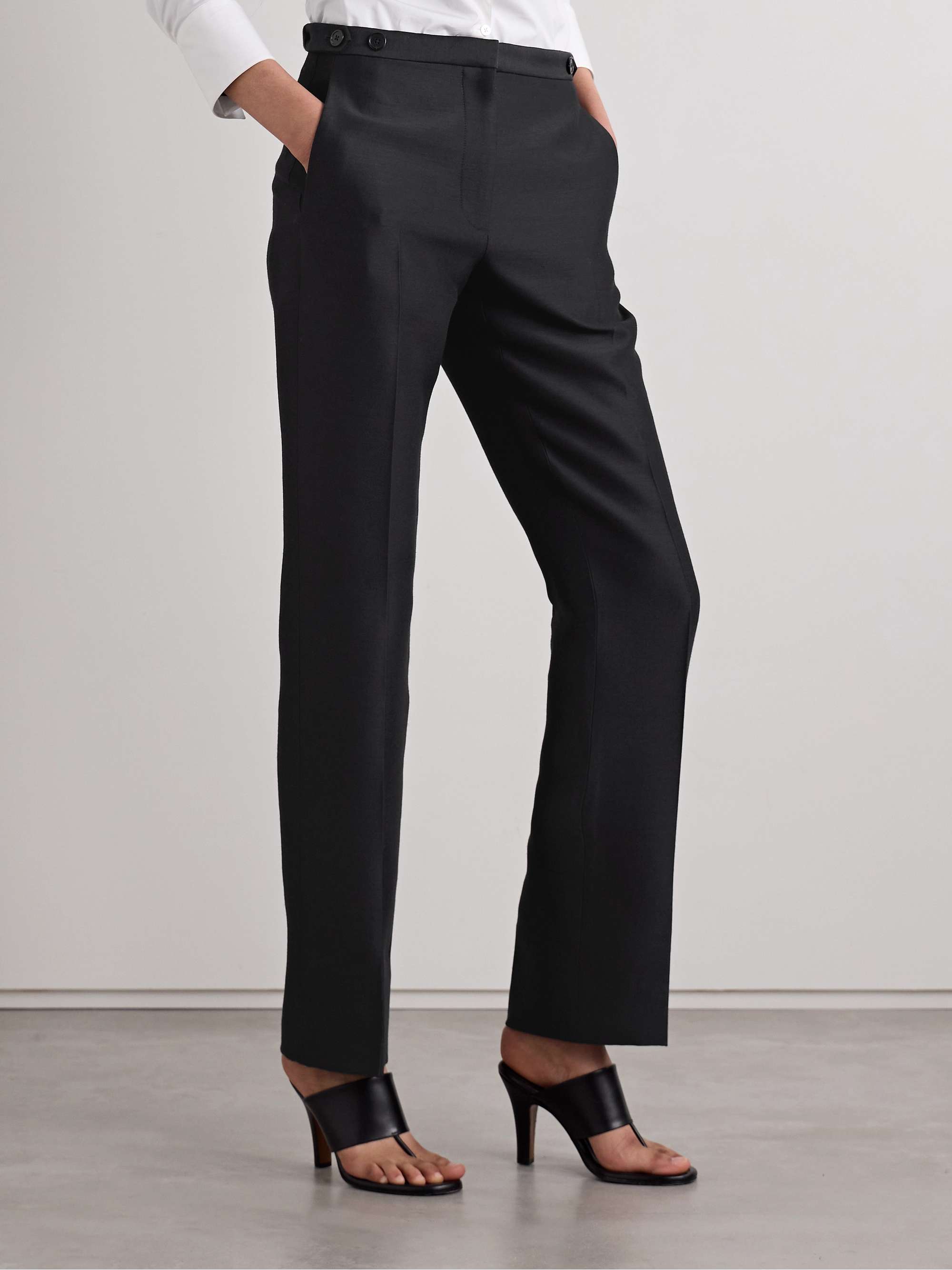 Jesse grain de poudre wool straight-leg pants view