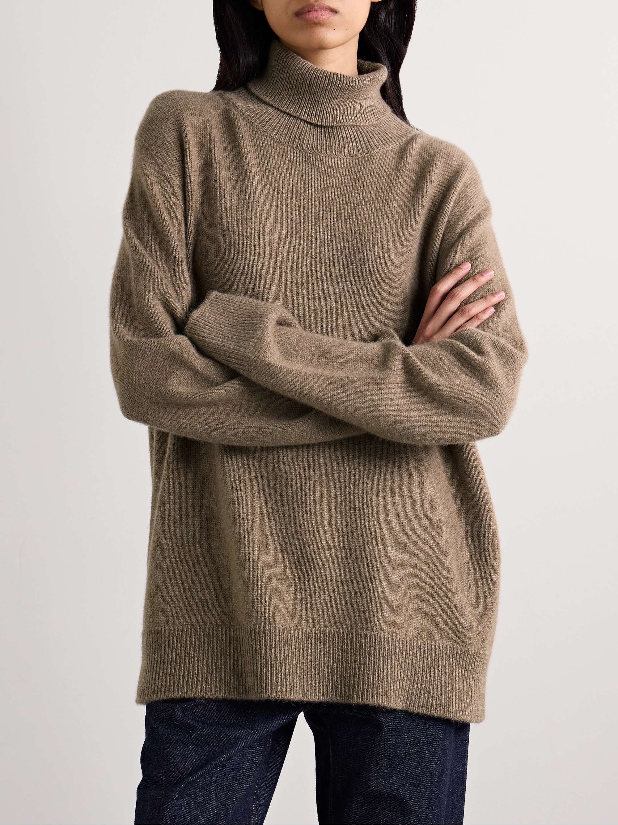 Hepny mélange cashmere turtleneck sweater view